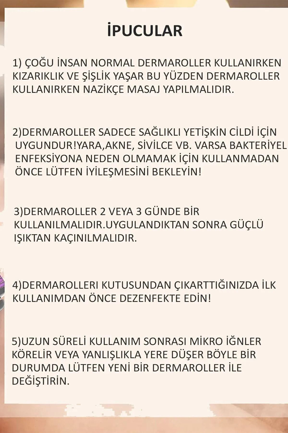 Dermaroller Saç Çıkarıcı 0.5 mm Titanyum Uçlu Dermapen Saç Sakal Çıkarıcı Yüz Cilt Bakım Aleti