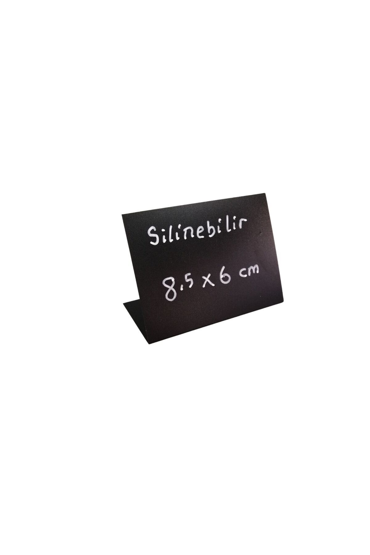 10 Adet Silinebilir Karatahta Siyah Etiket 8,5x 6 cm  Dekoratif Ayaklı Açılı Etiket isimlik 8,5*6 cm