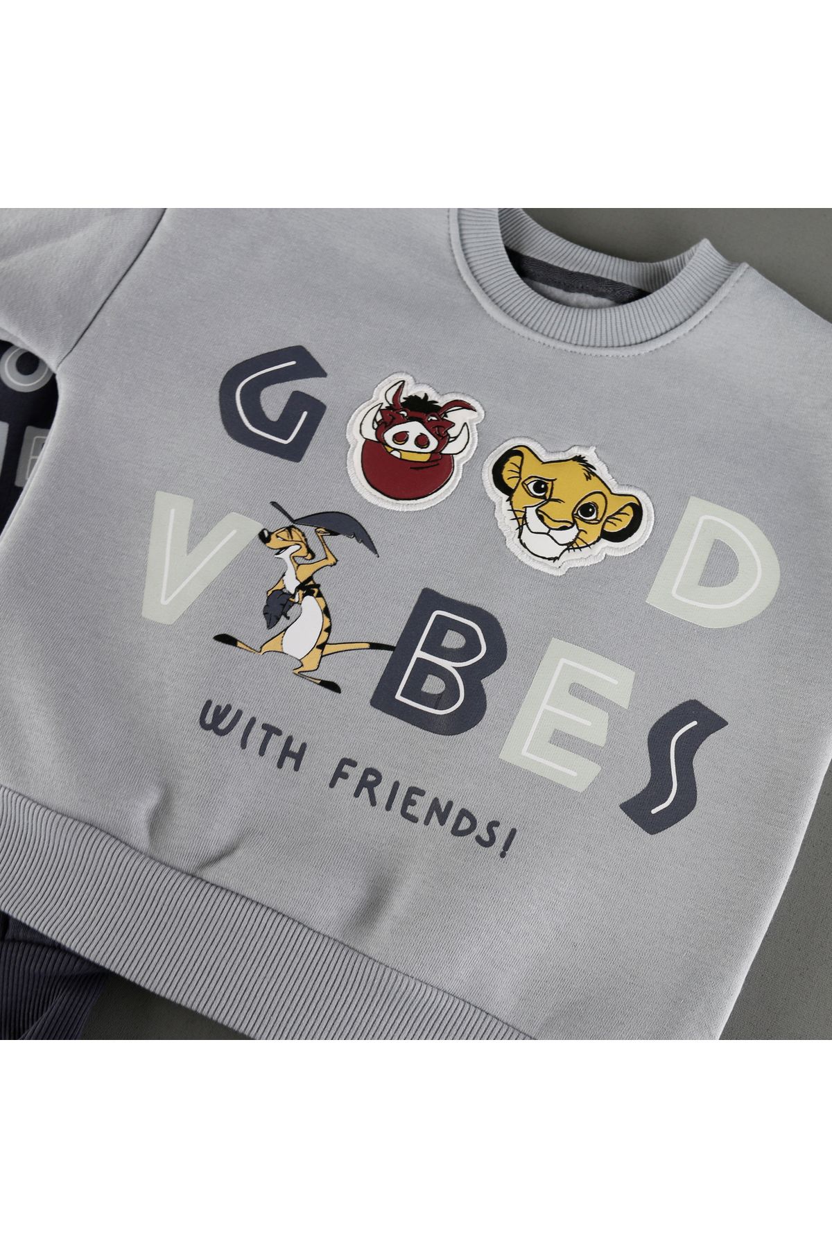 Good Vibes Baskı Detaylı Bebek Çocuk 2'Li Unisex Takım