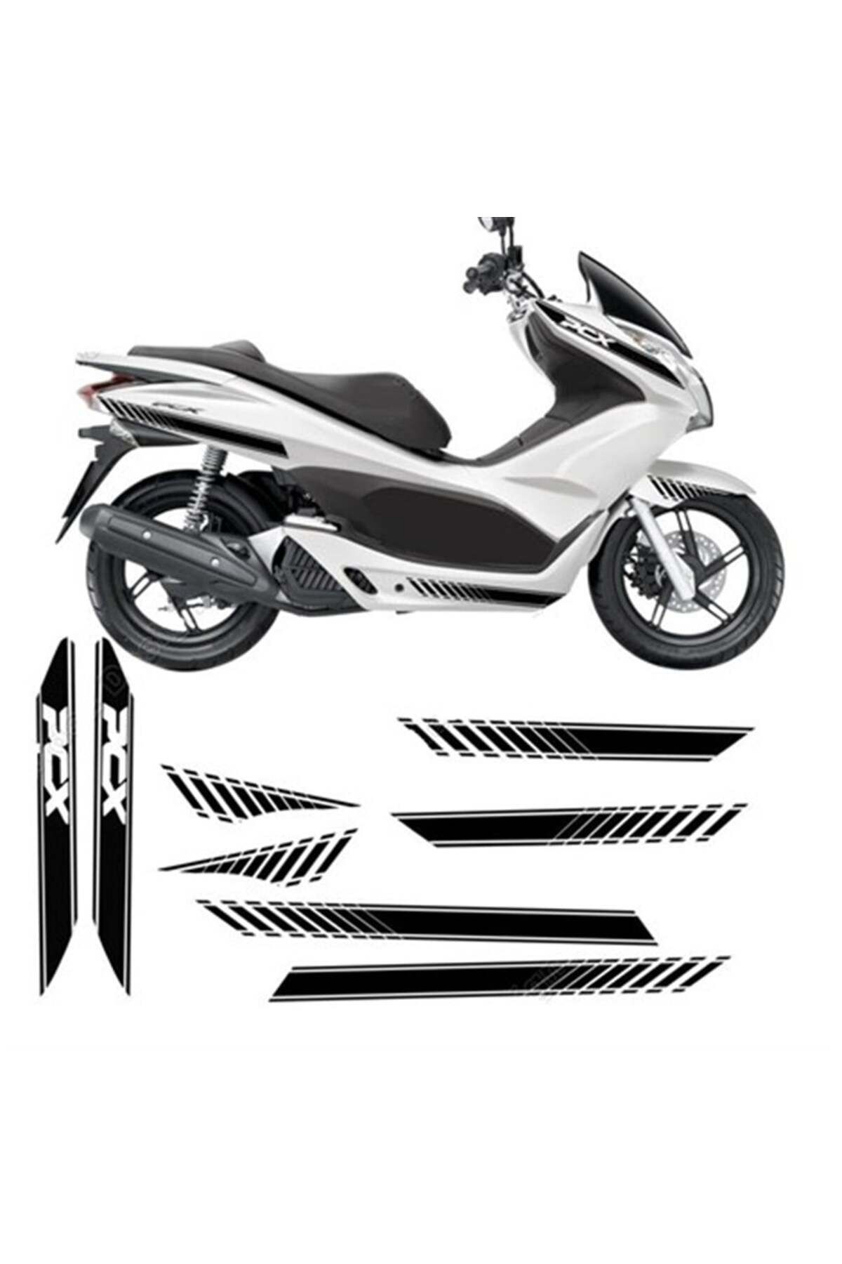 Redline Grafik Pcx StickerSeti Komple Siyah