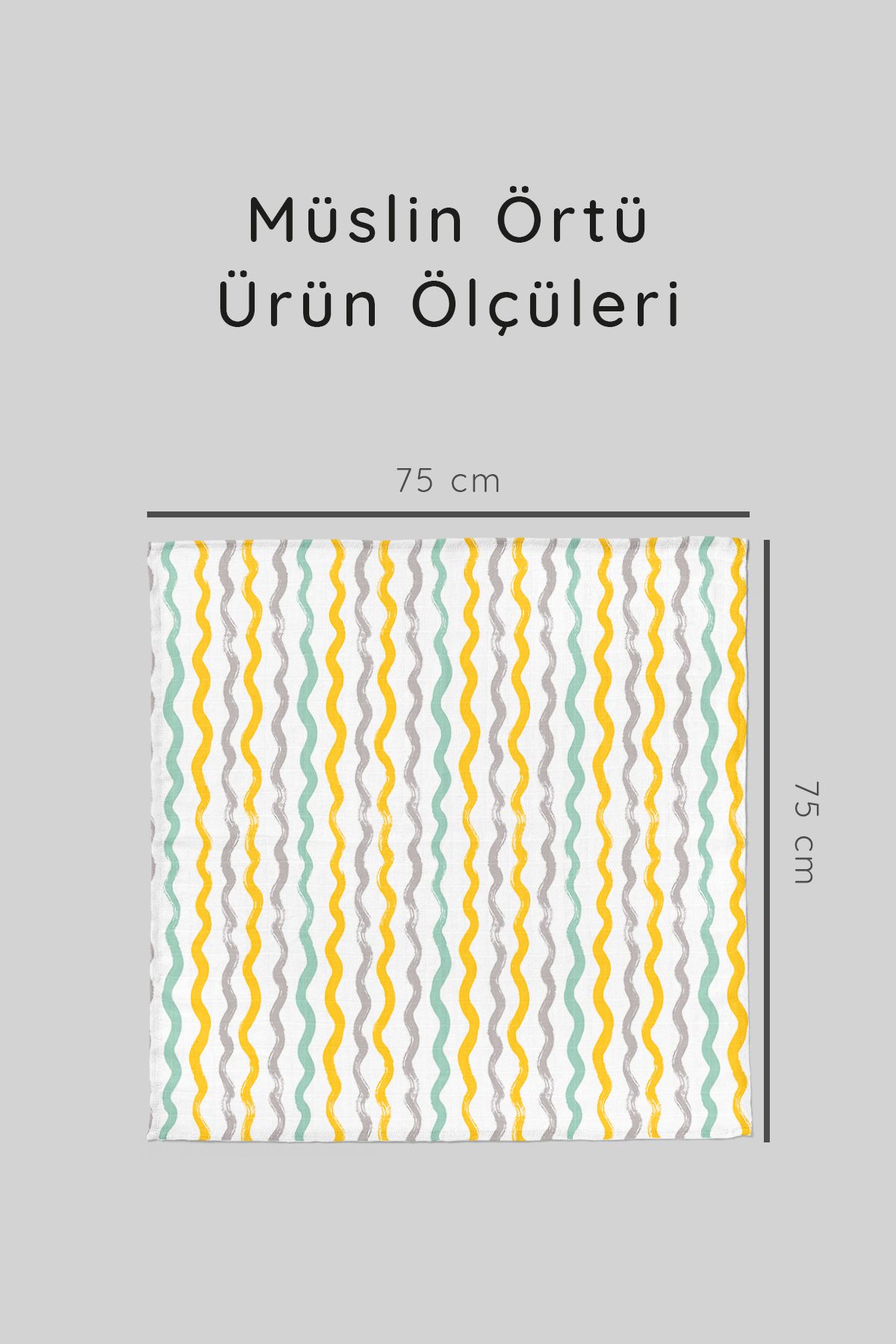 3 Desenli 3 Düz Renk Ile 6'lı, Pamuk, Çok Amaçlı Müslin Bebek Bezi, Örtü, Battaniye Seti - Ztc100