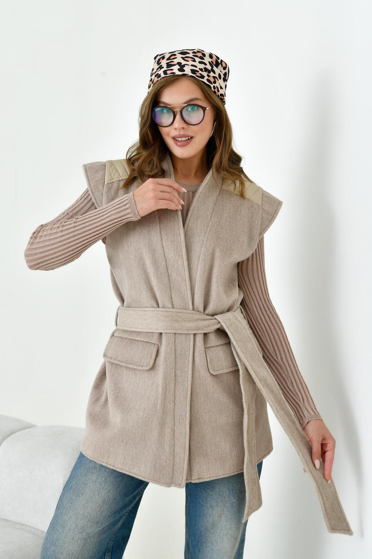 FTZ WOMEN Ftz Kadın KaşeYelek Beige 30974