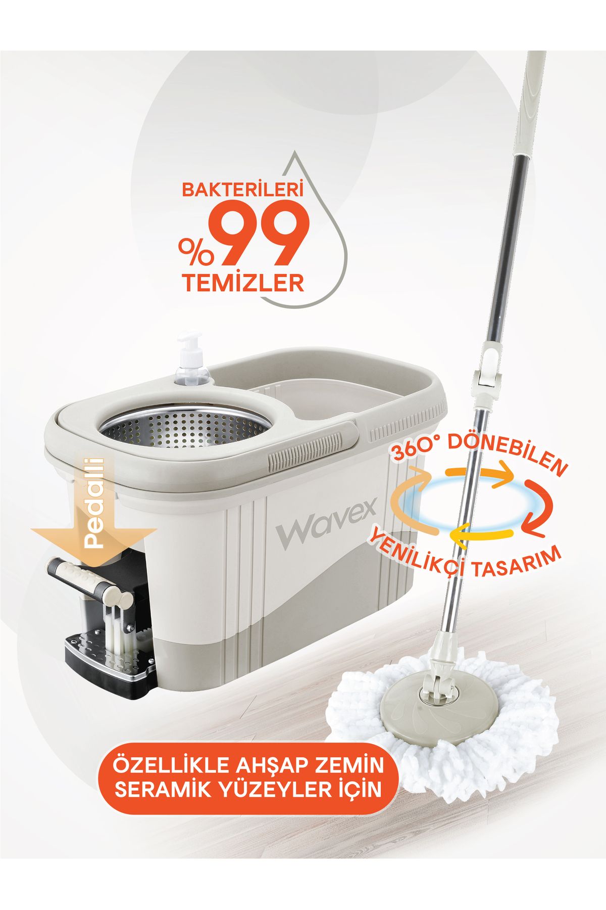 wavexTurbo Pedallı Temizlik/ Paspas / Mop Set...