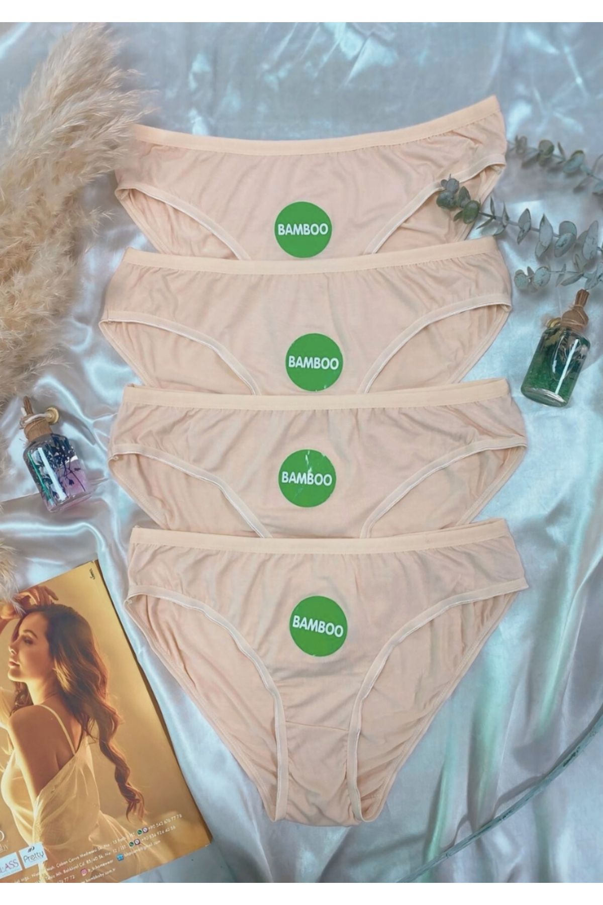 Kadın 4'lü Paket Bikini Bamboo Külot