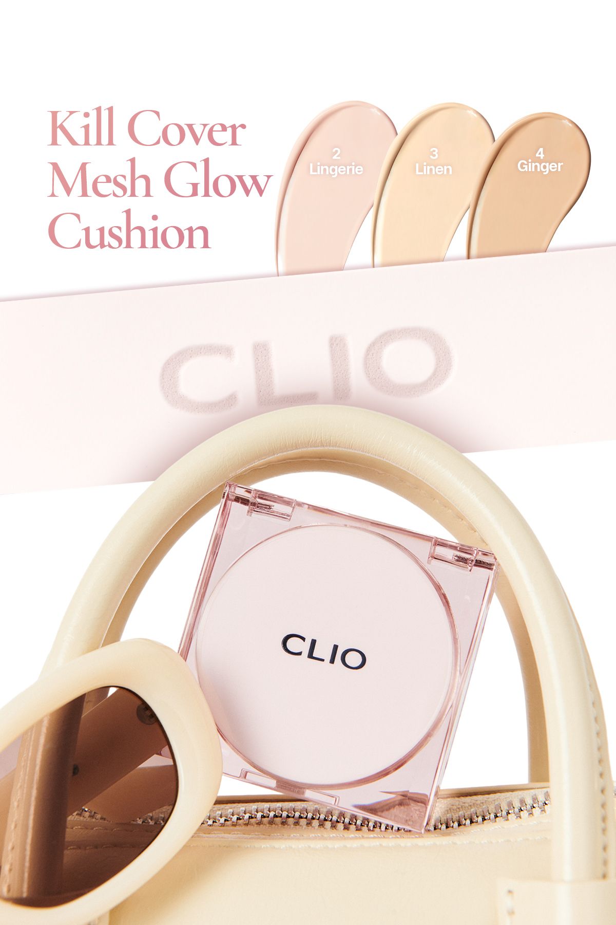 Yoğun Nem ve Işıltı Veren Cushion CLIO Kill Cover Mesh Glow Cushion Mini (2 Lingerie) SPF50+ PA++++