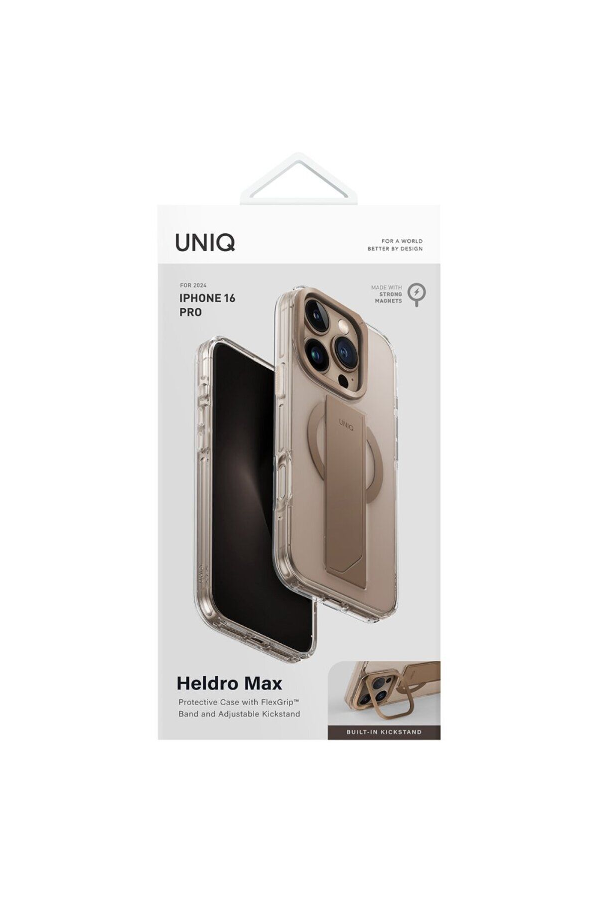 Iphone 16 Pro Max Kılıf Heldro Max Serisi Magsafe Özellikli (MAGCLİCK™) Tutma Bandı (FLEXGRİP™)