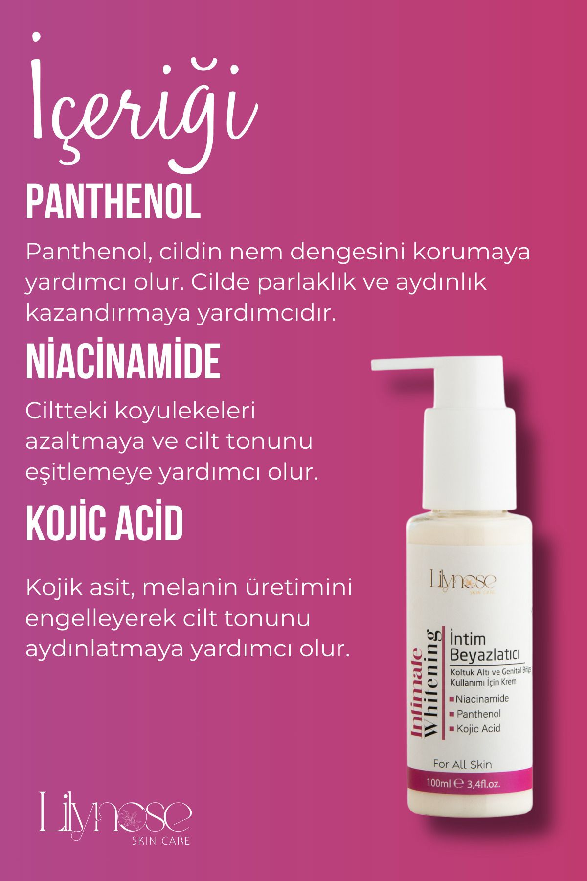 İntim Beyazlatıcı Krem Koltuk Altı ve Genital Bölge İçin Beyazlatıcı Krem 100ml