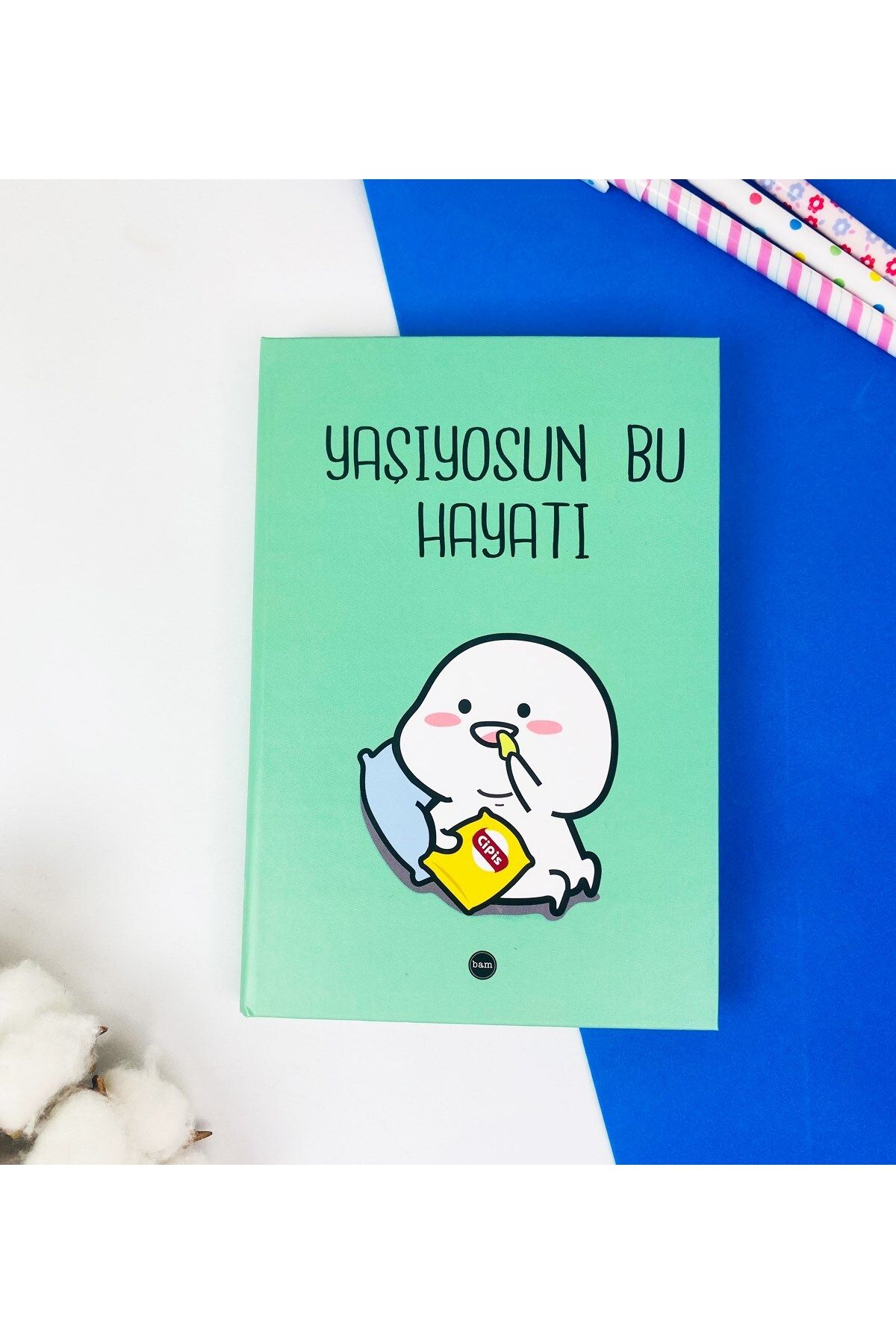 Yaşıyosun Bu Hayatı Tasarımlı Lastikli Defter