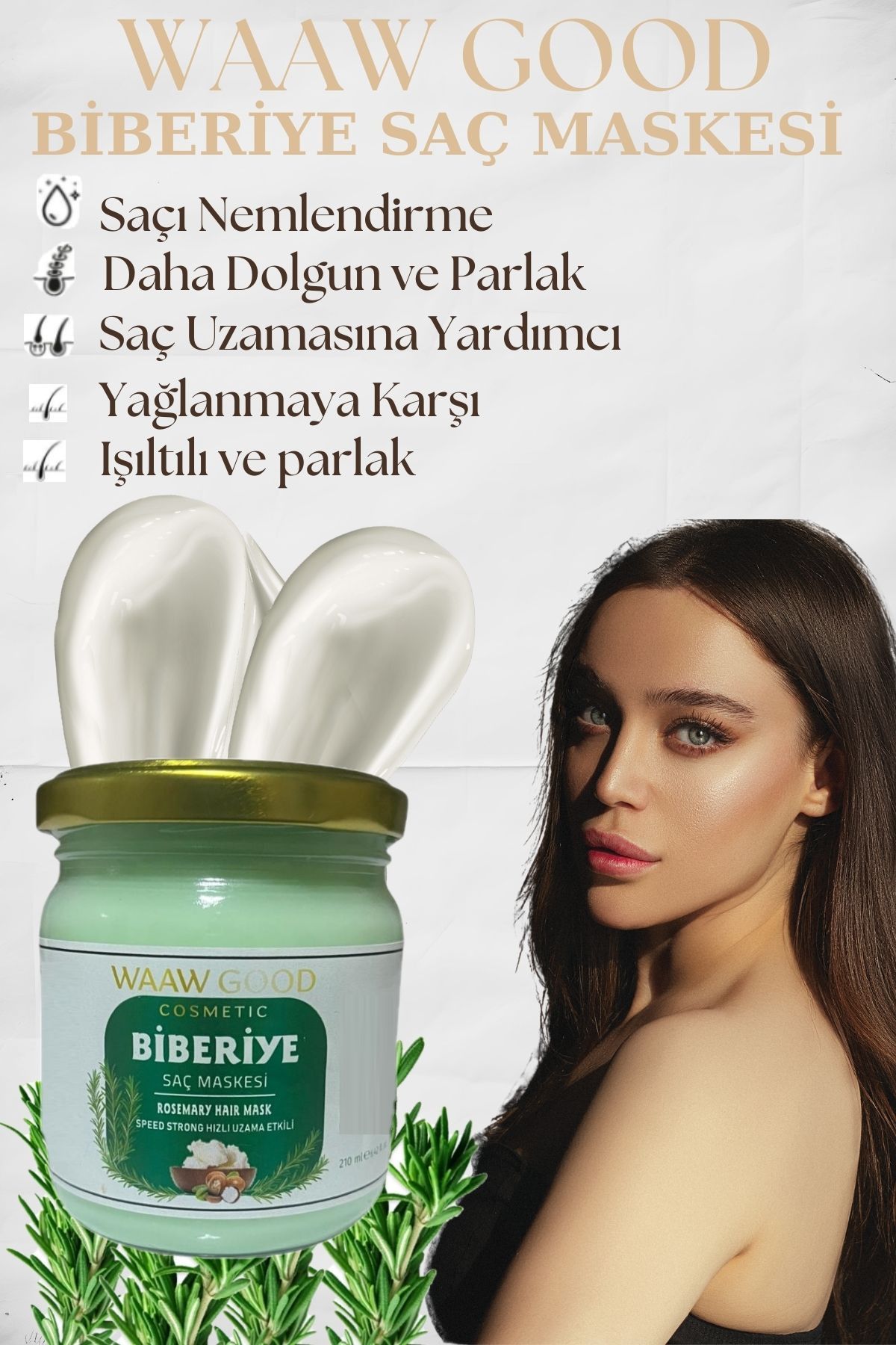 Biberiye Dökülme Karşıtı Ve Saç Uzamasını Destekleyici Saç Bakım Maskesi 210 Ml