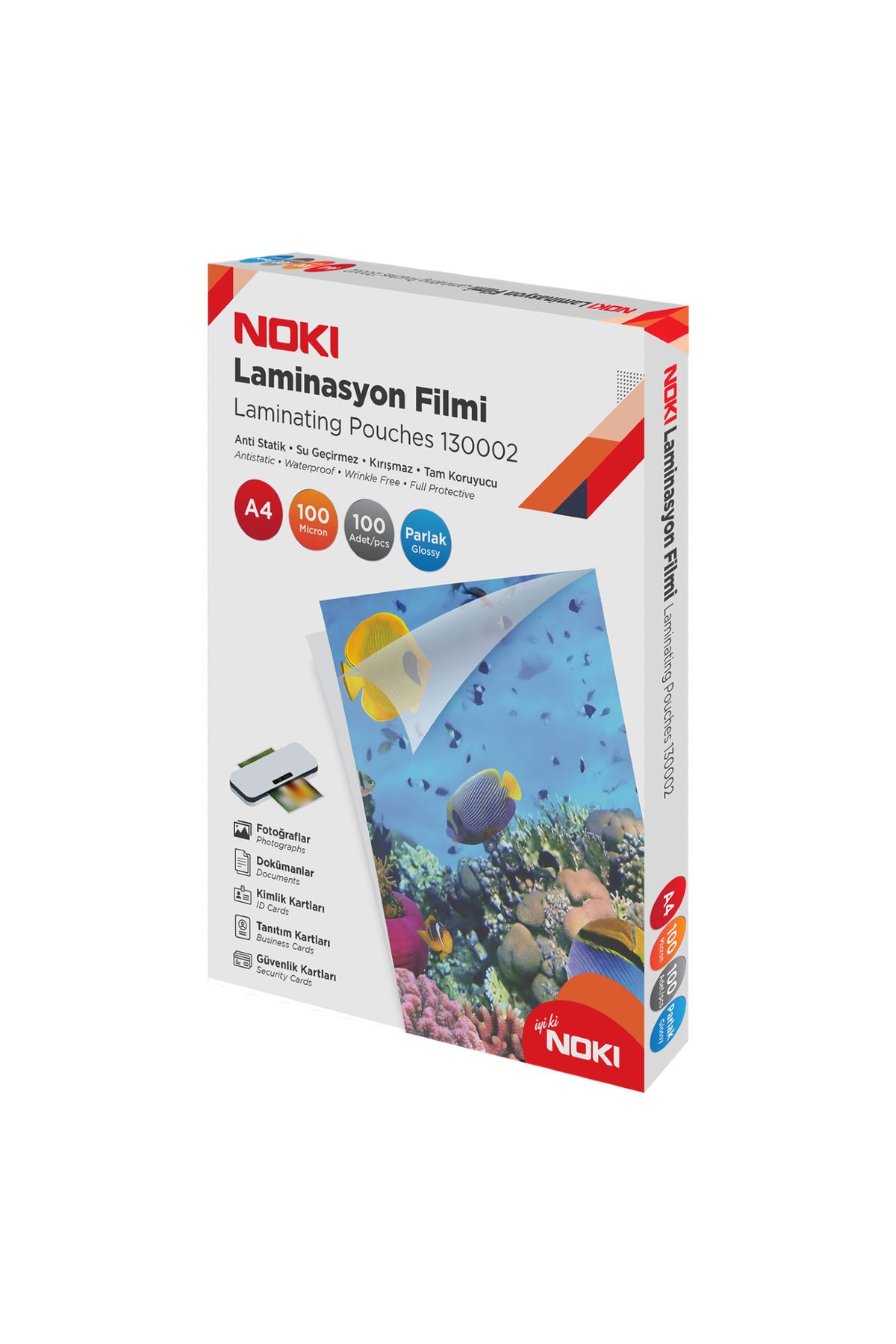 NokiA4 Laminasyon Filmi 100Mikron 100lü Paket...