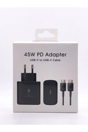 Samsung Galaxy S23 Ultra Uyumlu 45 Watt Hızlı Şarj Aleti - Usb-c Adaptör Ve Kablo - Beyaz Image 0
