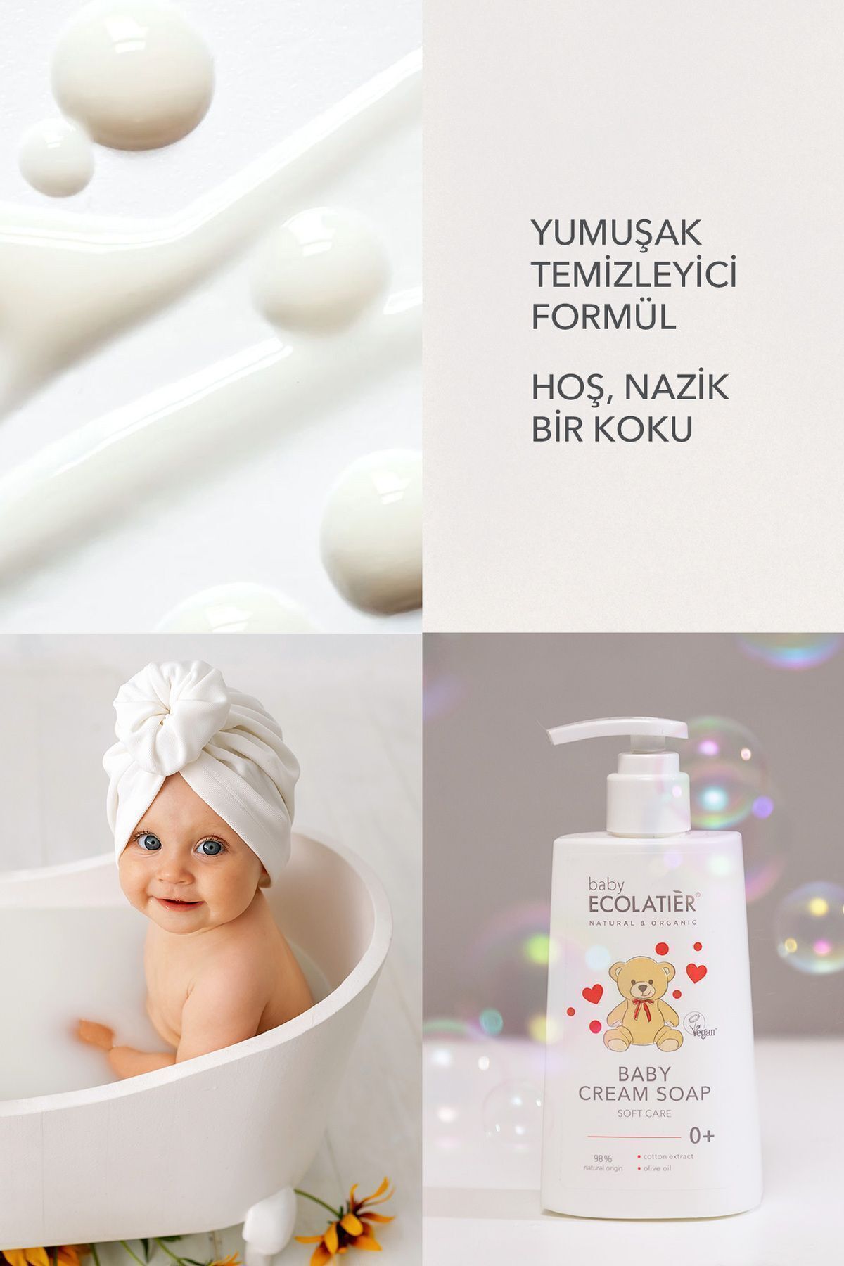 Bebek Şampuanı Yenidoğan Nazik Bakım 0+ Yaş Hassas Ciltler Için Nemlendirici, 250 ml