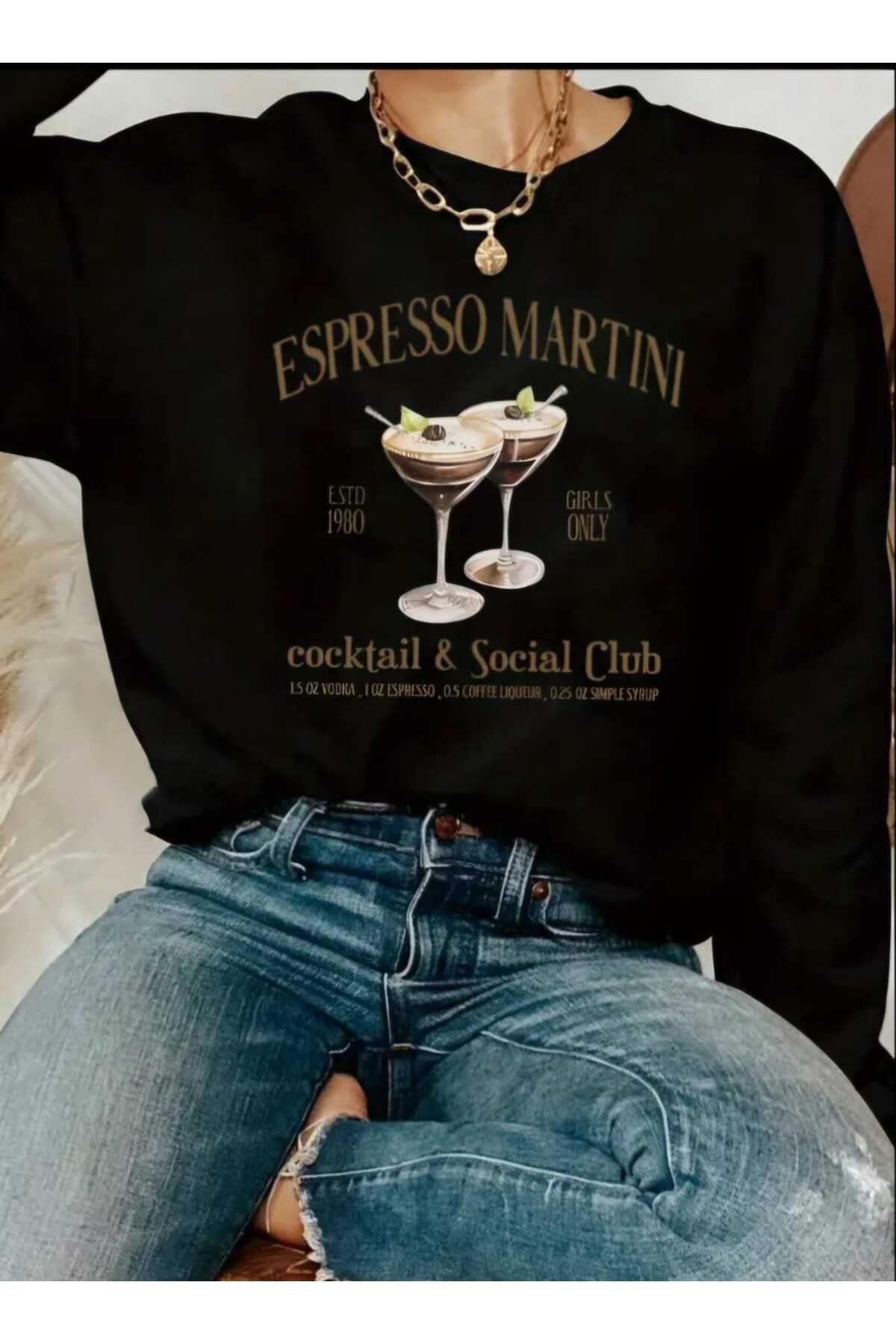 mia storia Espresso MartiniYazılı Resimli Bas...