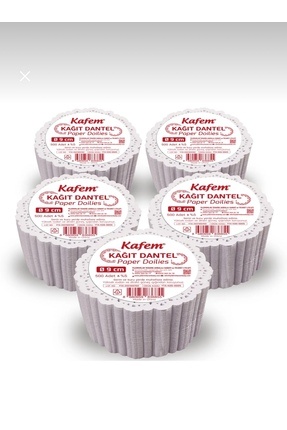 Dantel kağıt yuvarlak 9 cm 500 adet x 5 paket  (2500 adet) servis sunum kağıdı Image 0