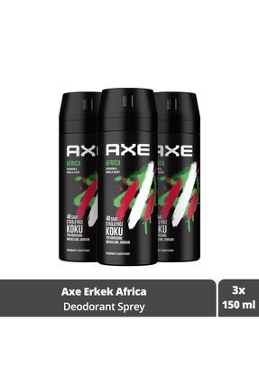 Erkek Sprey Deodorant Africa 48 Saat Etkileyici Koku 150 ml X3 Adet Image 0