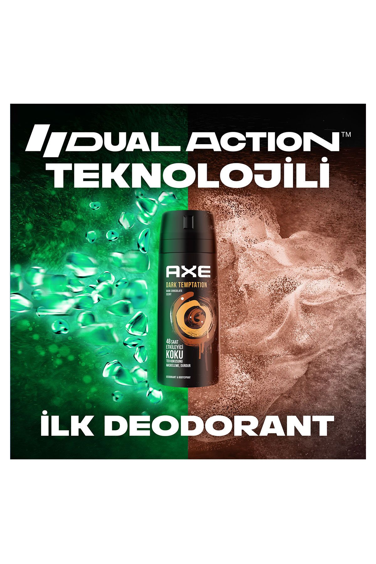 Erkek Deodorant & Bodyspray Dark Temptation 48 Saat Etkileyici Koku Vücut Spreyi 150 ml X3 Adet