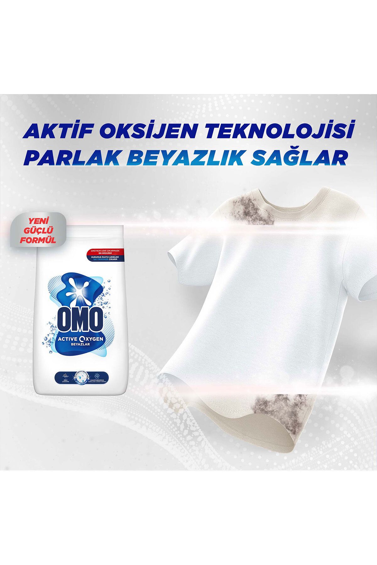 Active Oxygen Toz Çamaşır Deterjanı Beyazlar Için 9 Kg X1 Havlu Hediye