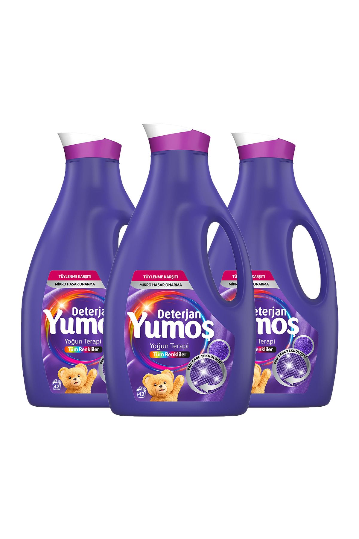 Yumoş Sıvı Deterjan Yoğun Terapi Tüm Renkliler İçin 2520 ml x3