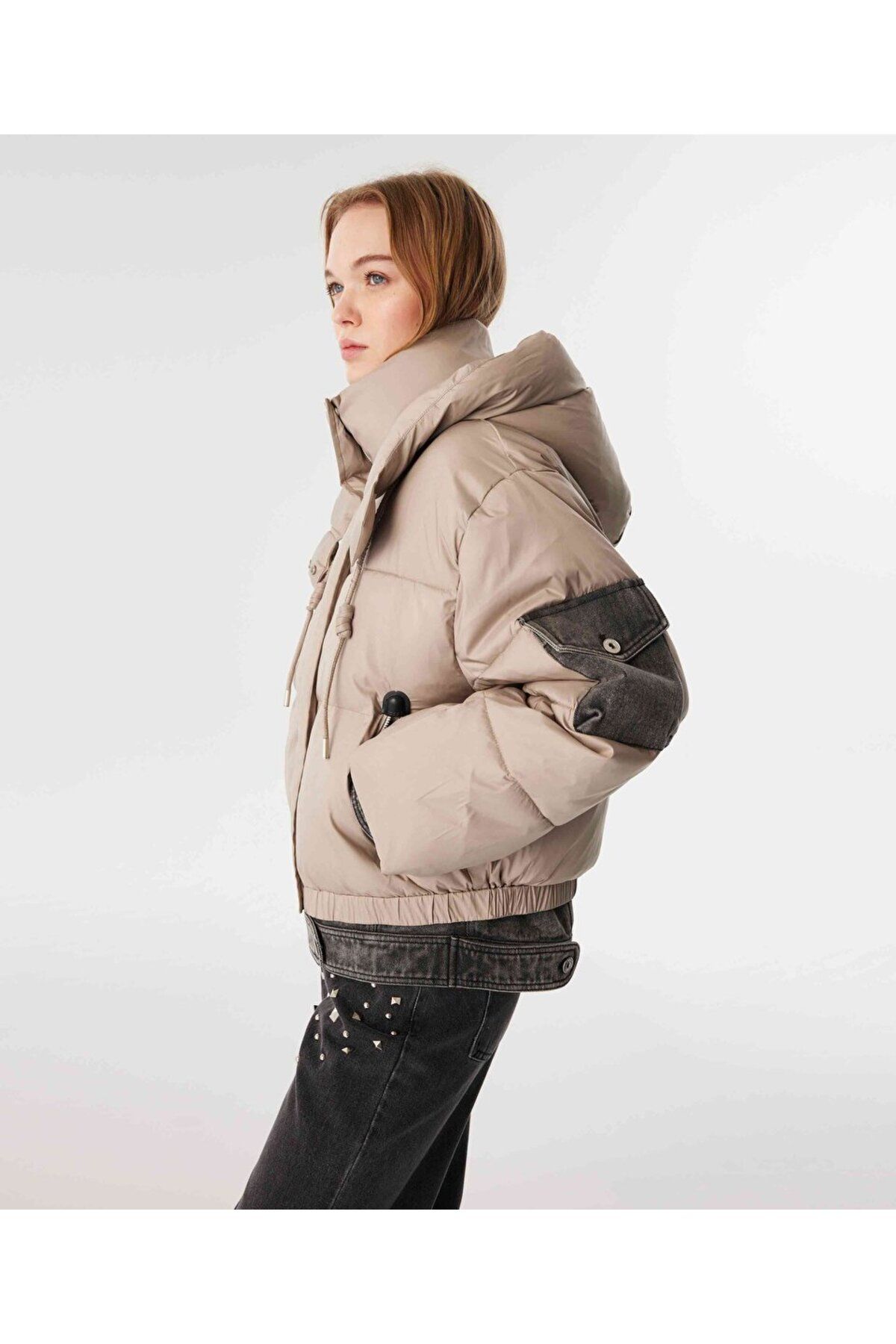 DENİM MIX PUFFER MONT