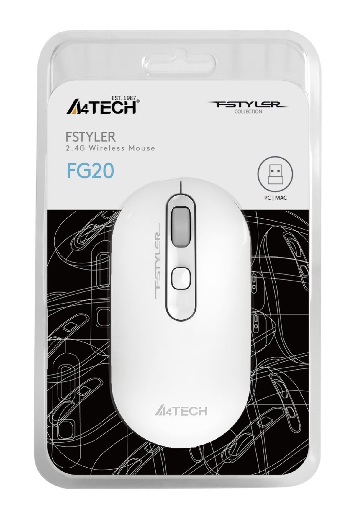 Fg20 Beyaz Nano Kablosuz Optik 2000 Dpi Mouse