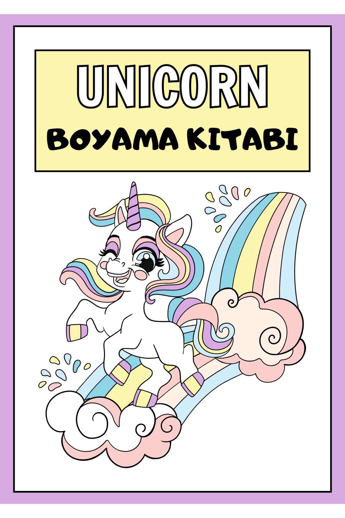 Sticksy Unicorn Temalı BoyamaKitabı 20 Sayfa...