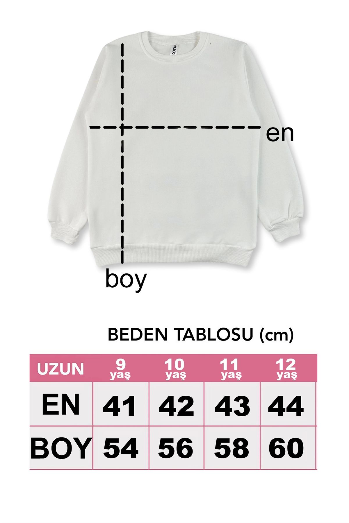 Kız Erkek Unisex Çocuk Siyah Renk Basic Kışlık Uzun Kollu Sweatshirt