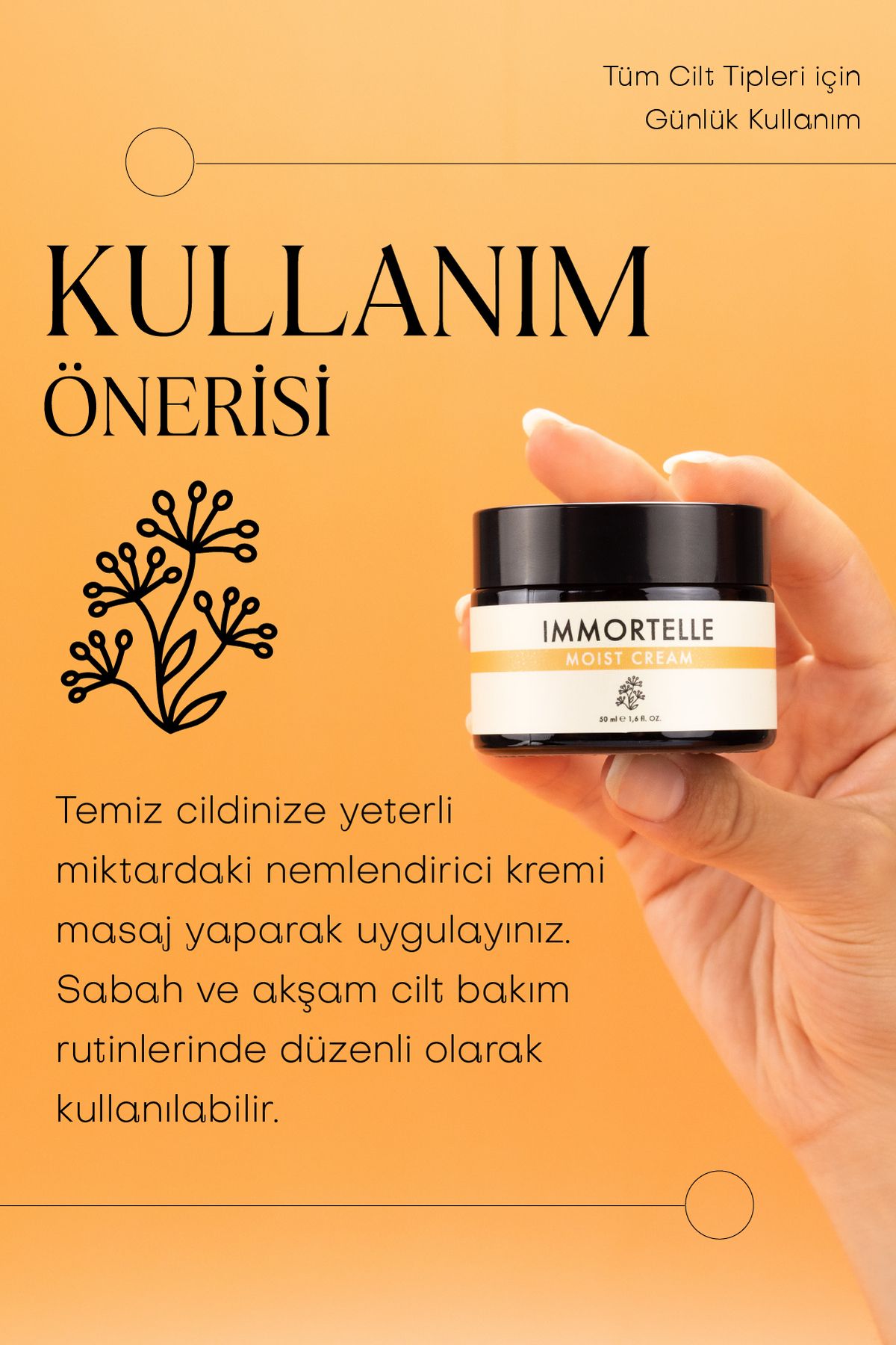 Ölmez Çiçek Kırışıklık Karşıtı Yüz Kremi (50 ML)