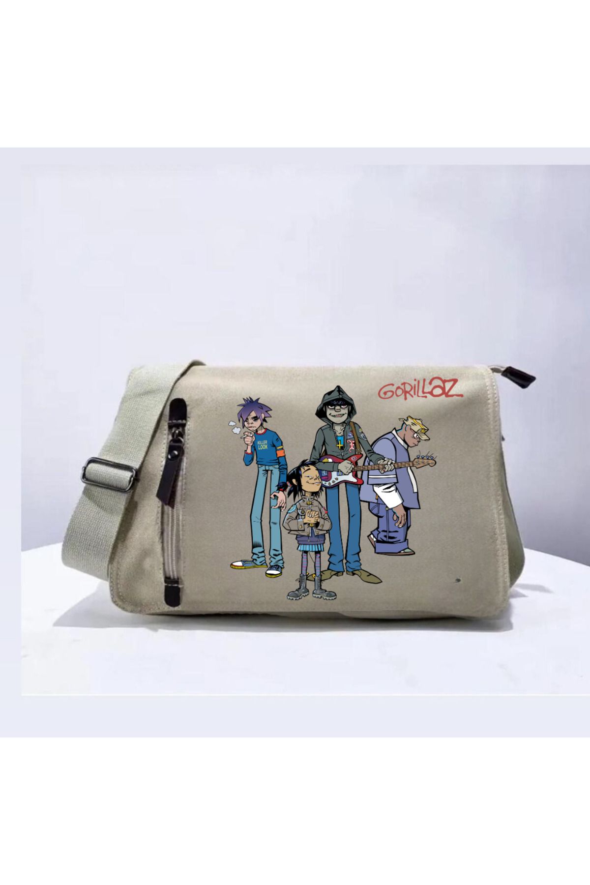 ToumThe Gorillaz Unisex BejPostacı Çantası