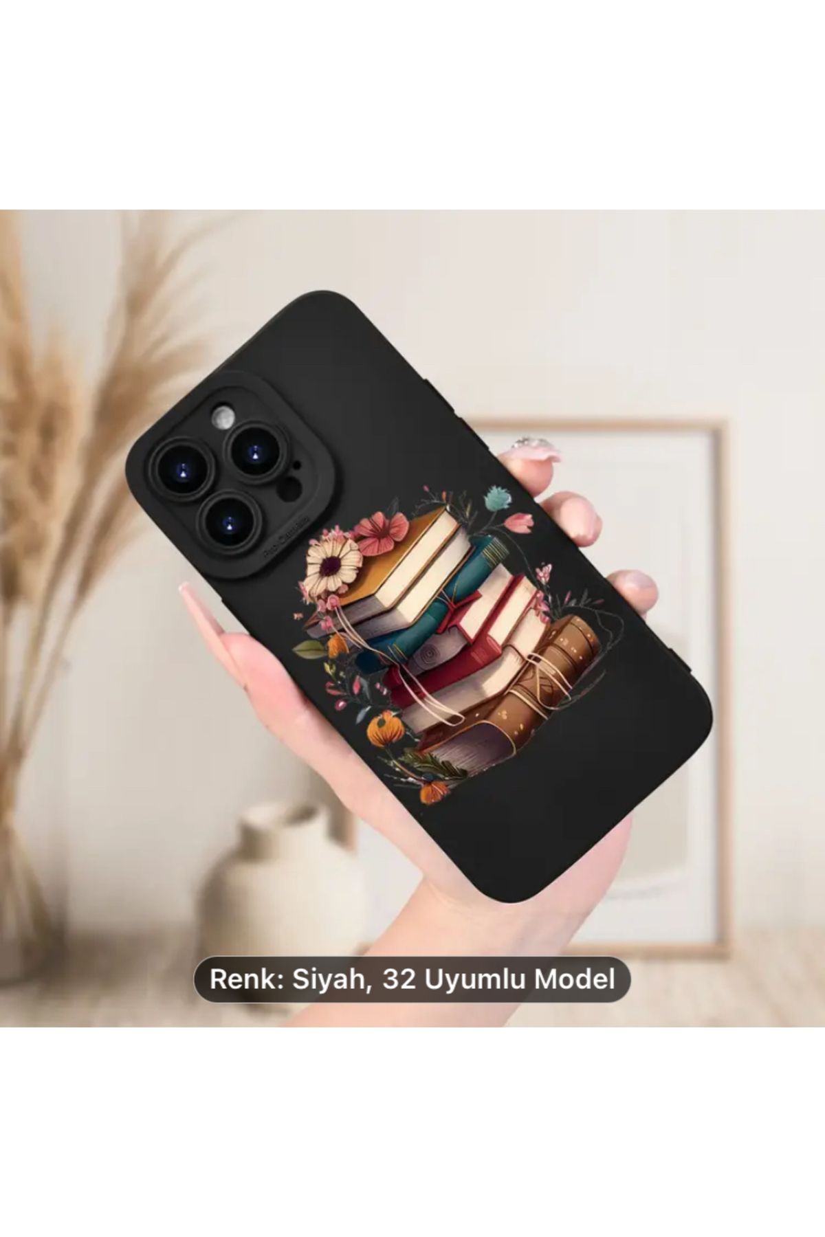 iphone 11 kitap desenli tam koruma kılıf