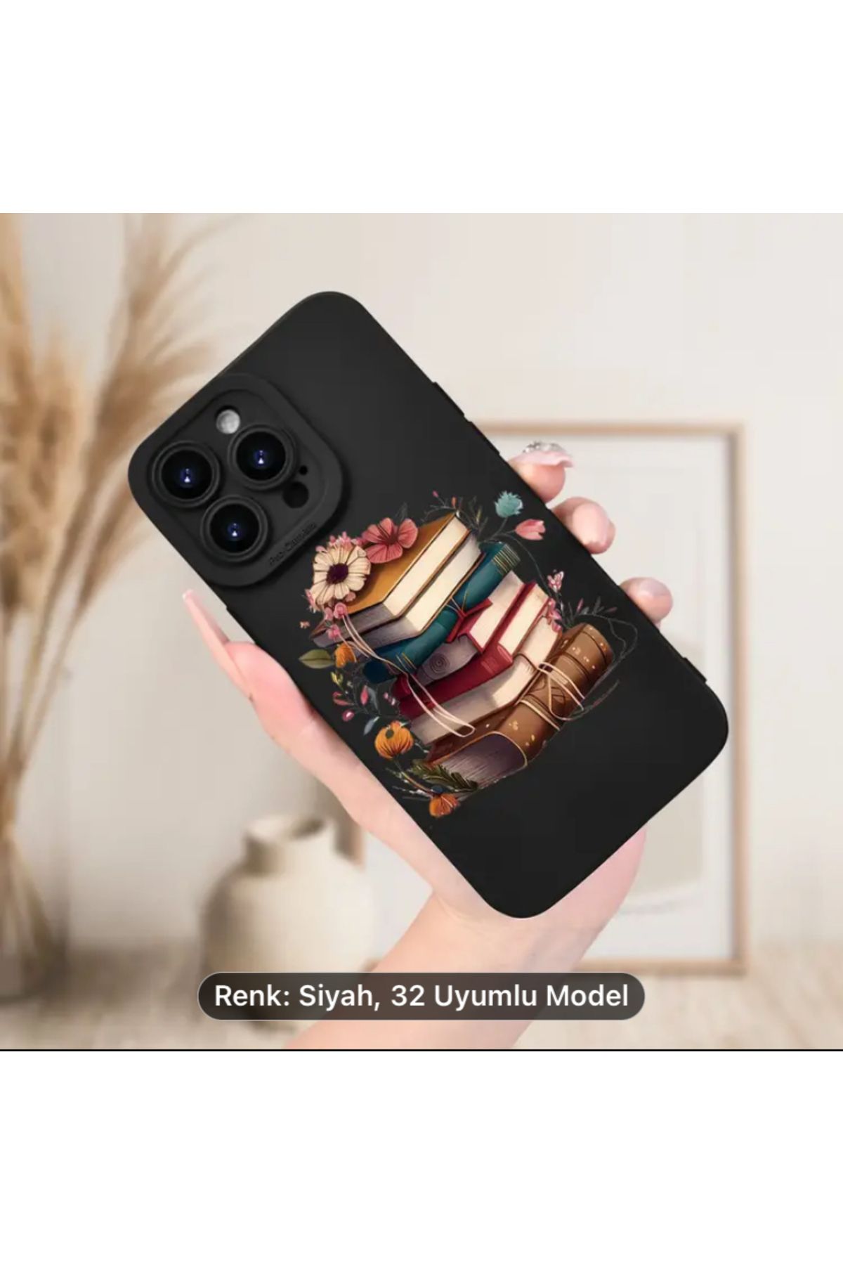 iphone 11 kitap desenli tam koruma kılıf