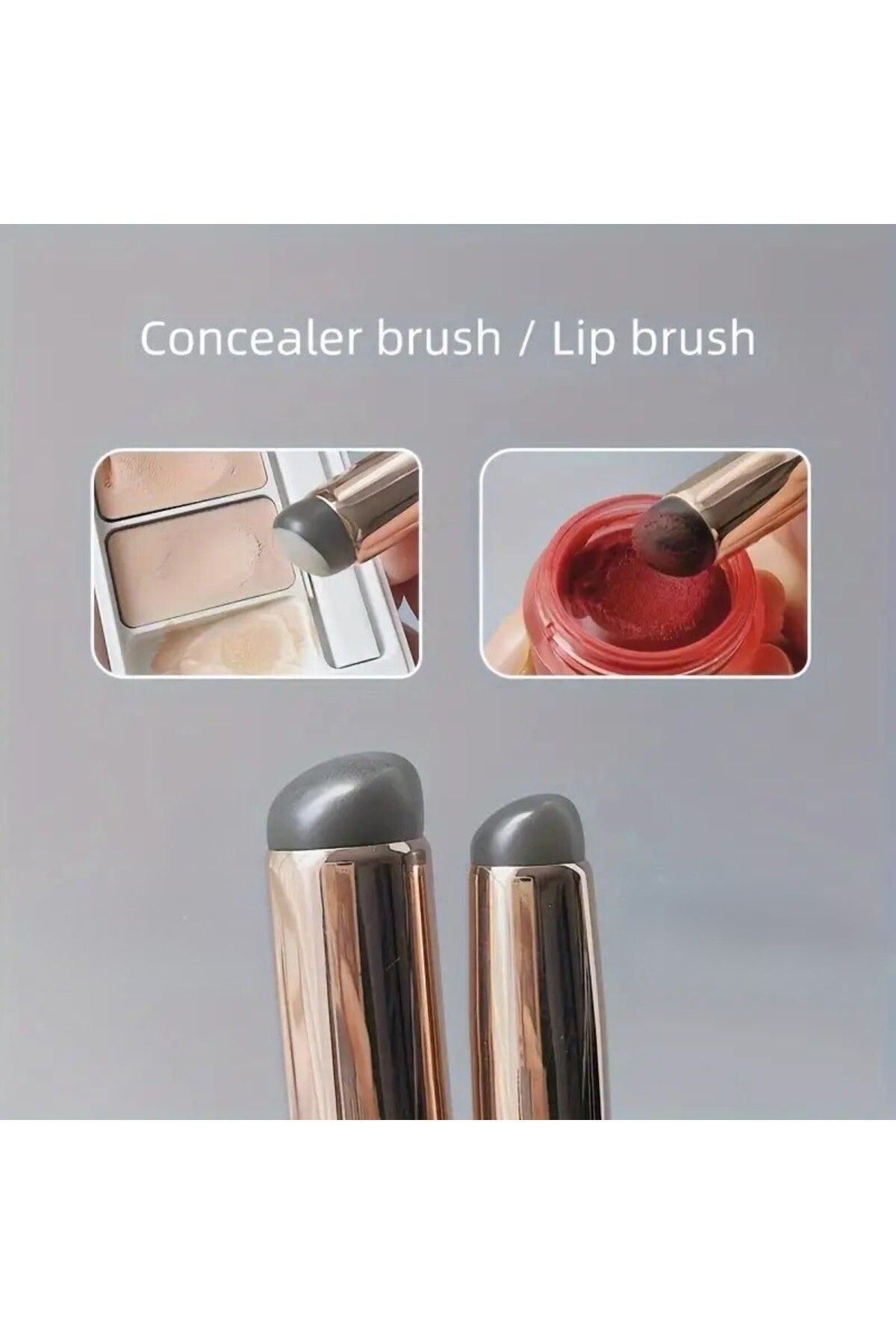 Silikon Yıkanabilir Dudak Aplikatörü Makyaj Fırçası Far Ruj Fondöten Fırçası- Concealer - Lip Brush