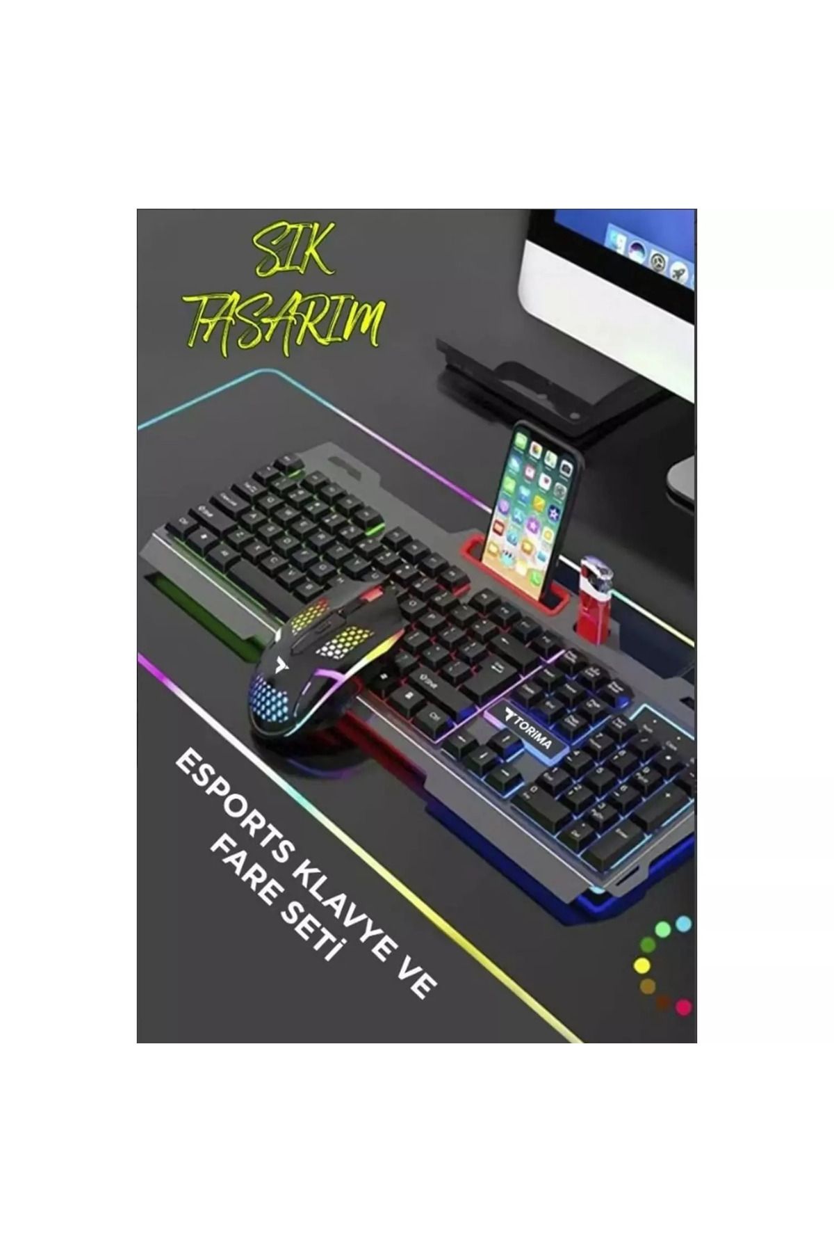 ekayaksesuar Eky- GamingMetal Klavye Mouse Se...