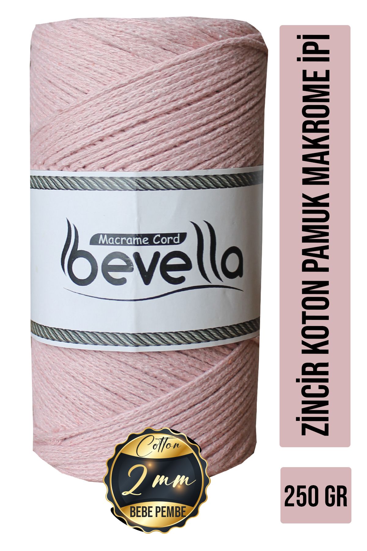 Bevella Macrame Cord KotonPamuk Makrome İpi 2...