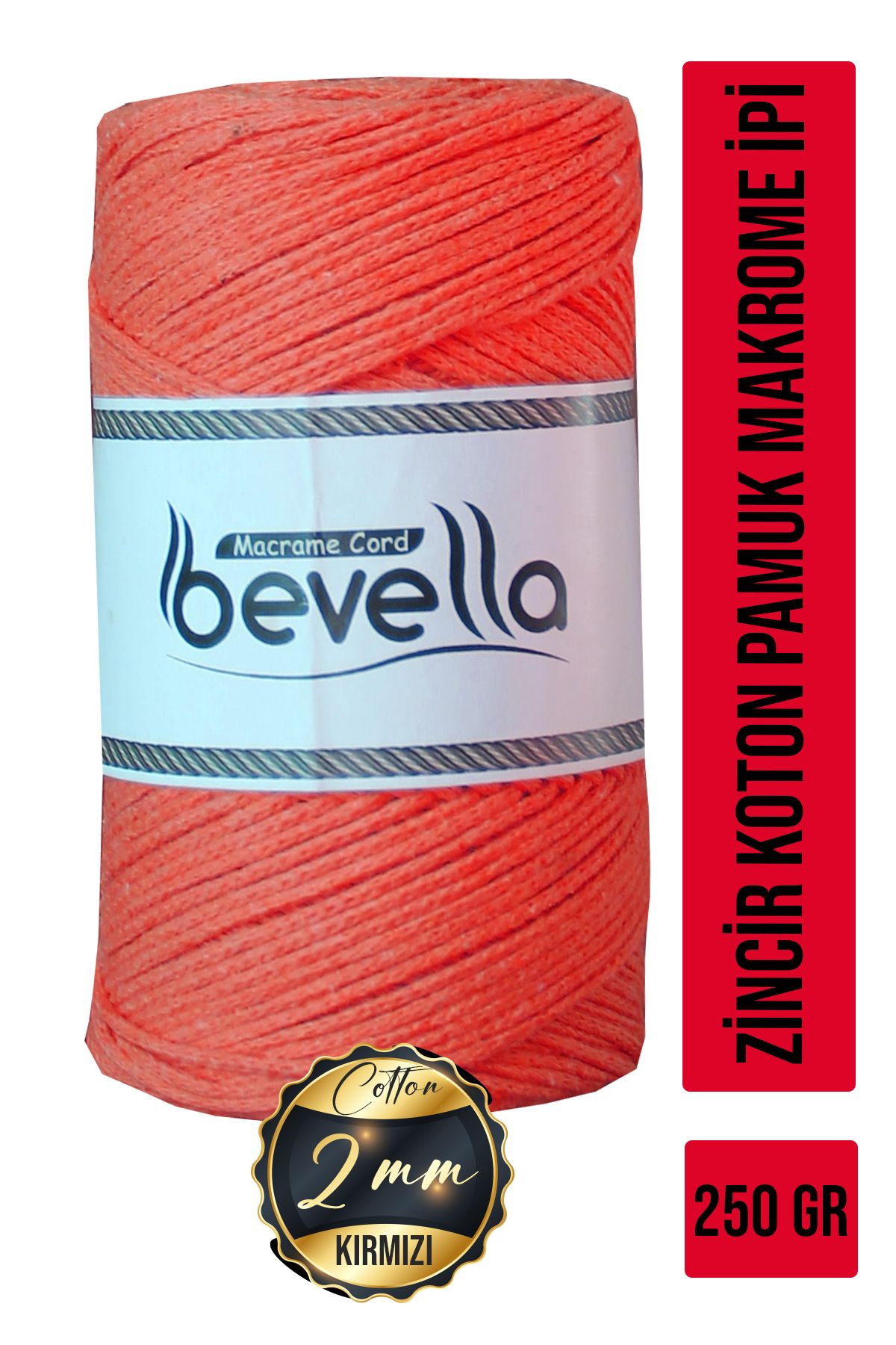 Bevella Macrame Cord KotonPamuk Makrome İpi 2...