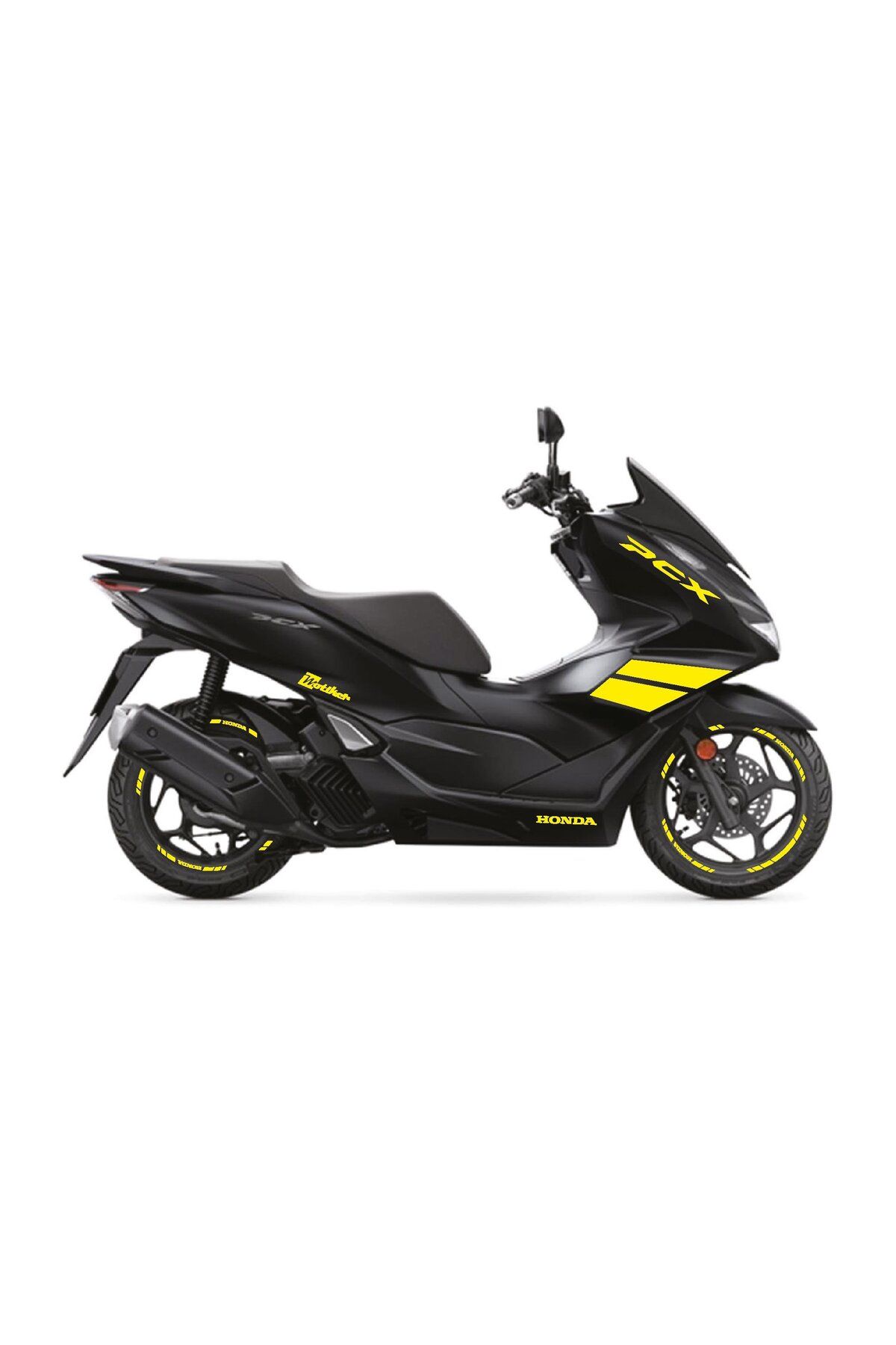 Motiker Honda PCX 2021-2024Açık Sarı Parçalı...