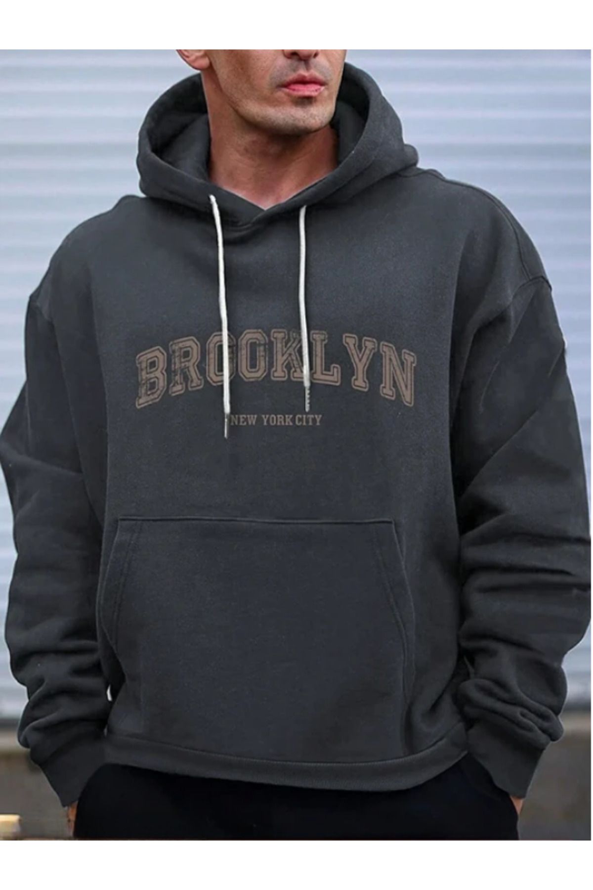 MODASHOT BROOKLYN BASKILIDUMAN GRİ SWEATSHIRT