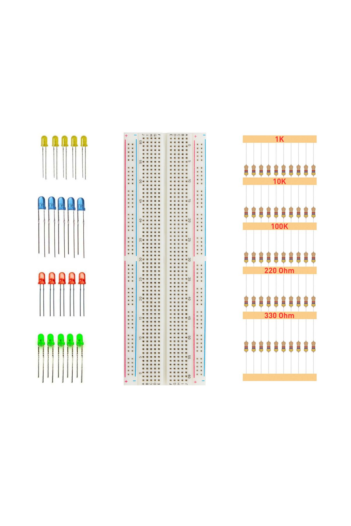 Arduino Set 25 Parça 117 Adet Ekonomik Başlangıç Seti ( Malzeme Kutulu )