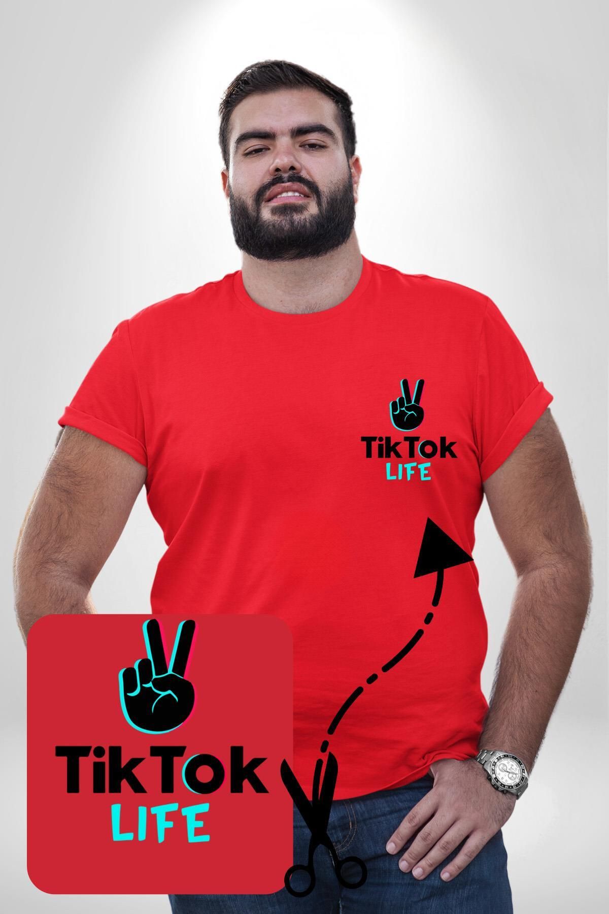 Angemiel TikTok Life KırmızıBüyük Beden Kadın...