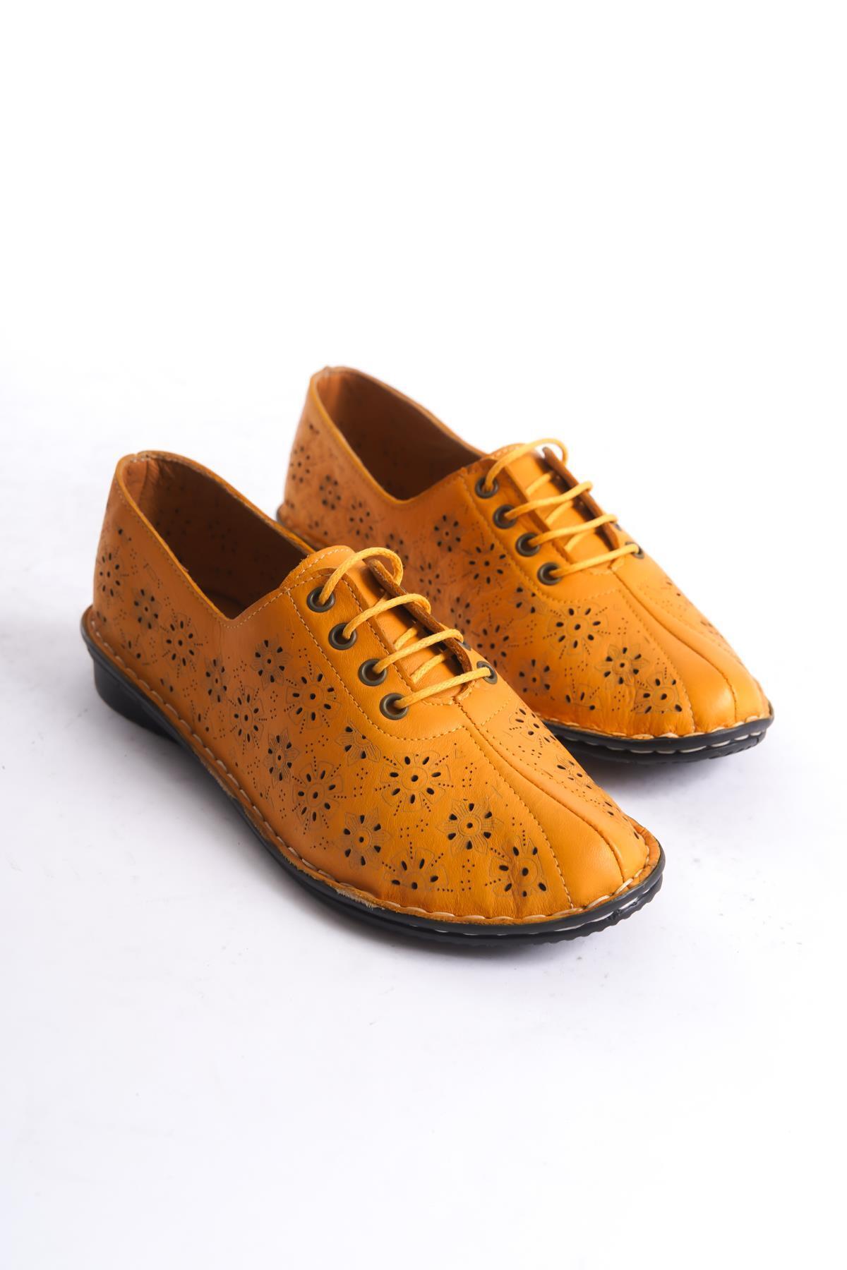 زن کفش های صاف چرم واقعی زن کفش های مسطح دور کفش های گاه به گاه