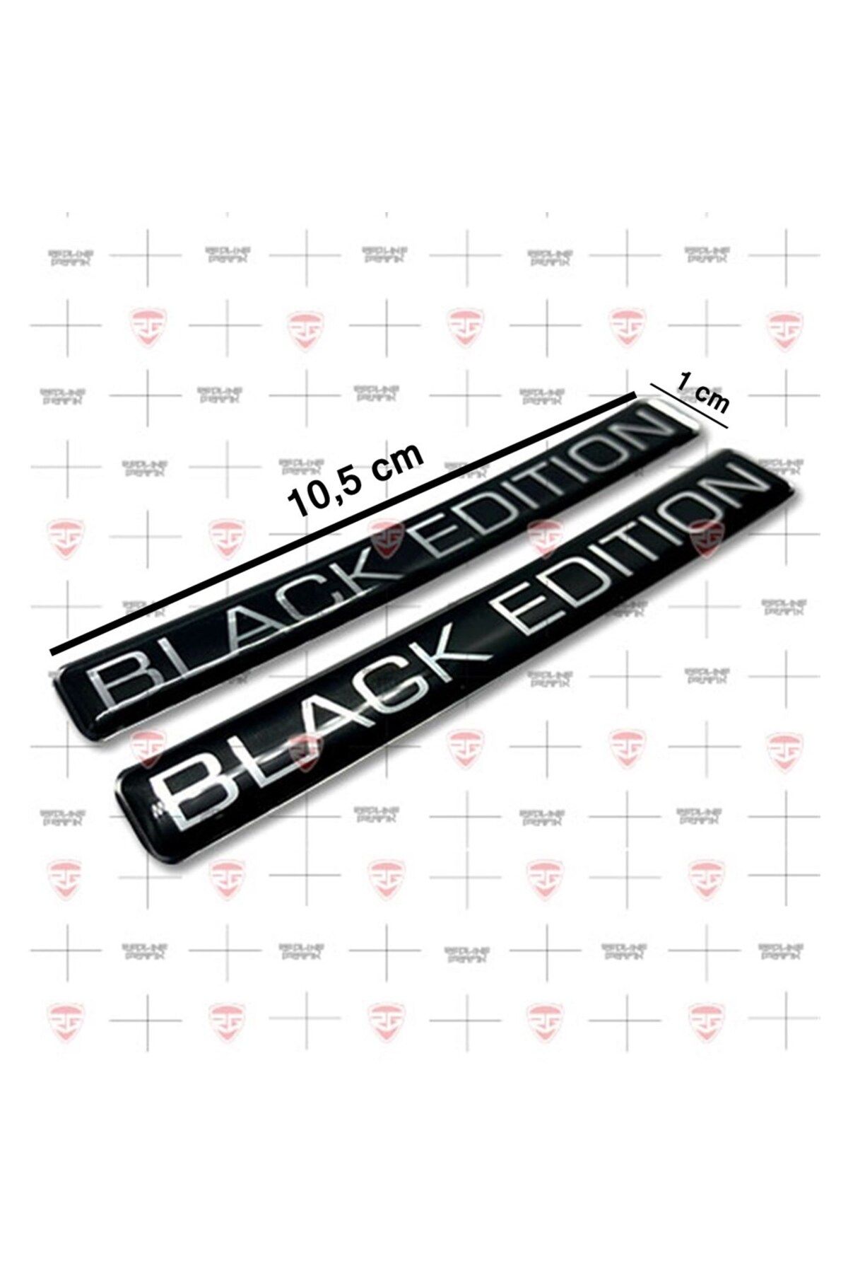 Black Edition Gümüş Siyah 3d Logo Sticker 2 Adet