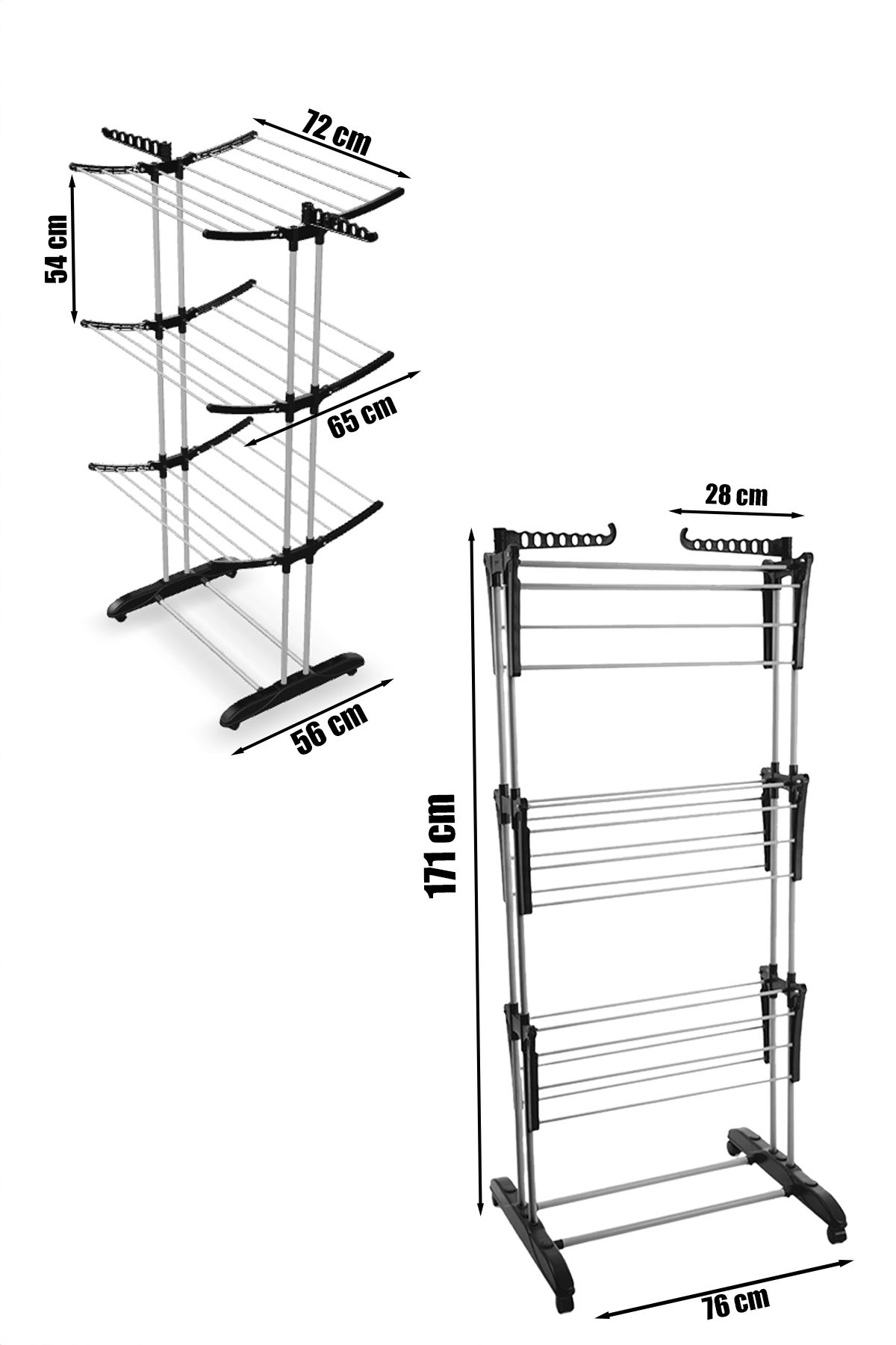 3 Katlı Çamaşır Askısı Dik Kurutmalık Fma401088