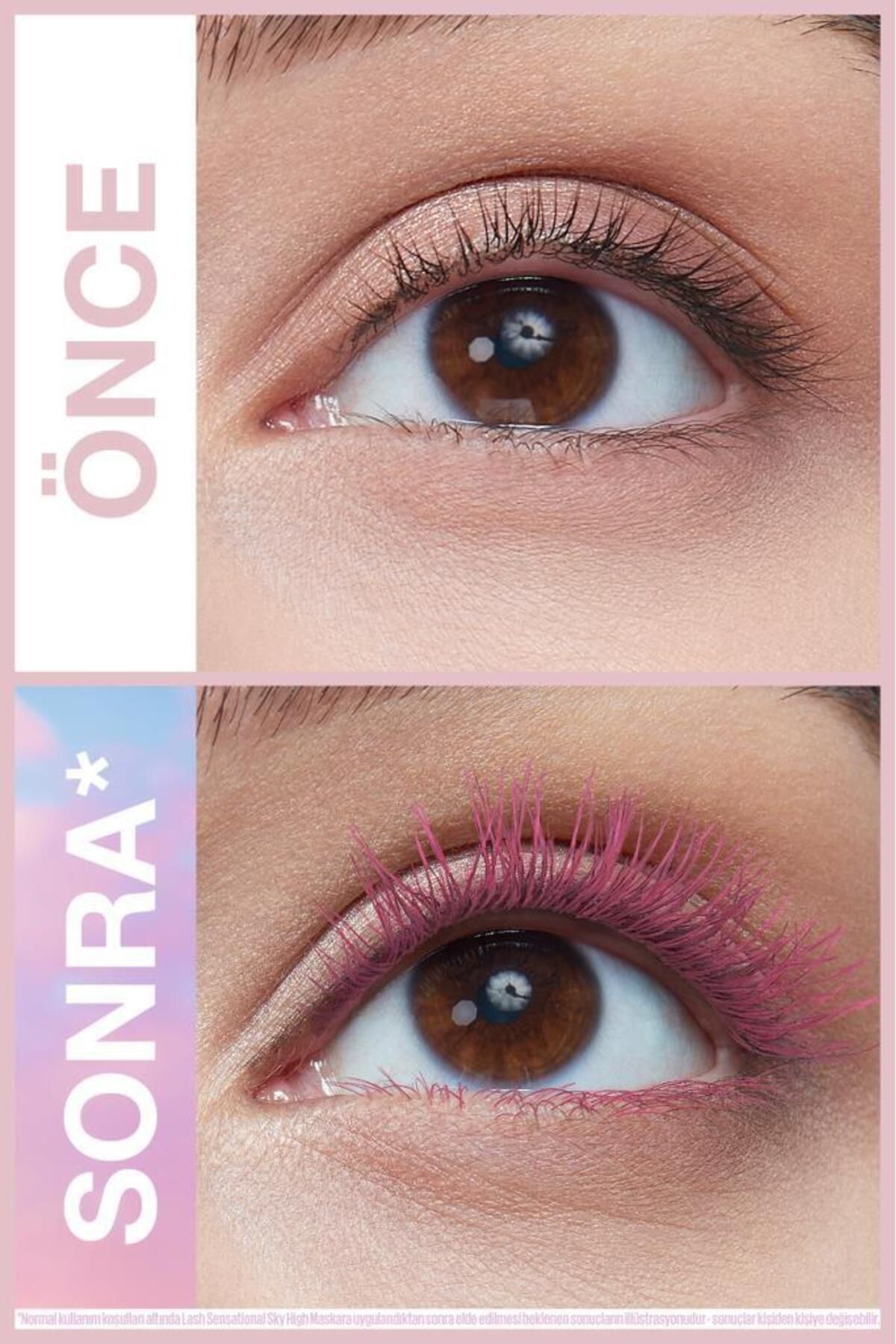 Lash Sensational Sky High Pink Air Maskara & Tattoo Liner Jel Göz Kalemi Punchy Pink- Pembe