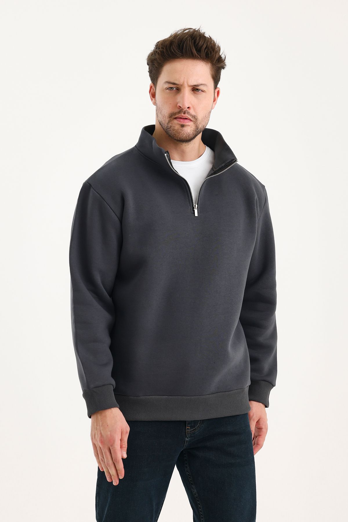 GENIUS STORE UnisexSweatshirt Rahat Kesim Pam...