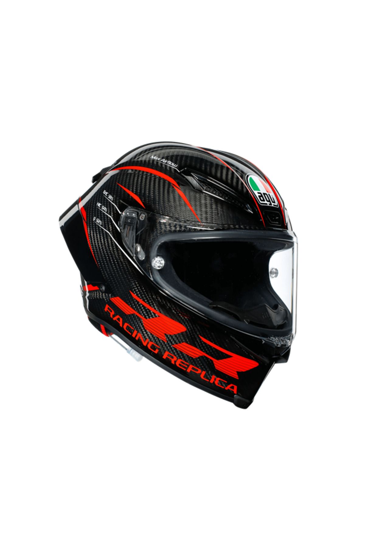 AGVPista Gp Rr PerformanceCarbon Red Kapalı K...