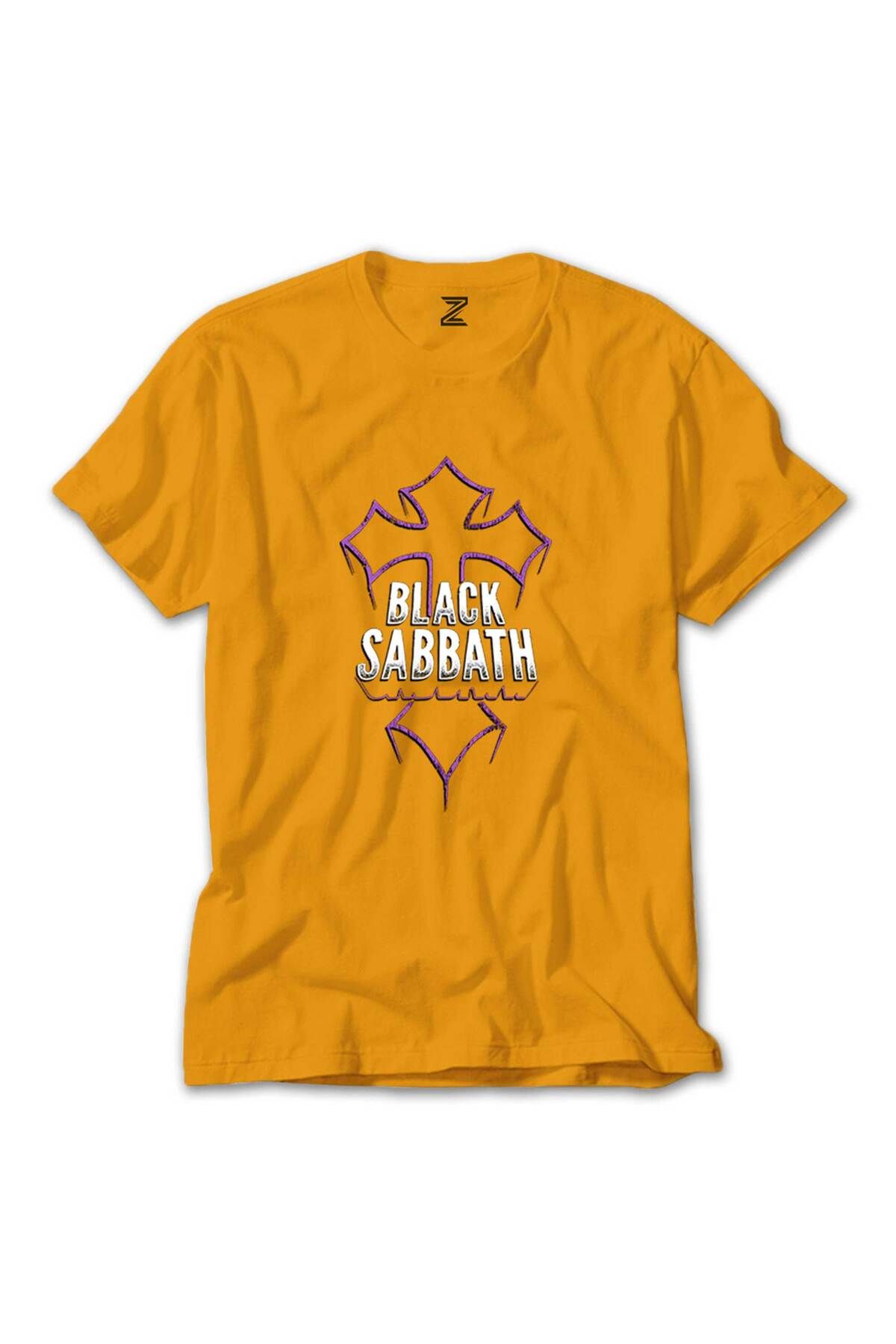 WAKHA Black Sabbath CrossSarı Tişört