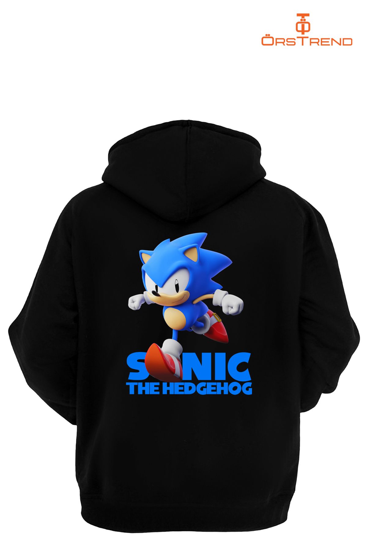 Sonic Baskılı Unisex Kapşonlu Sweatshirt