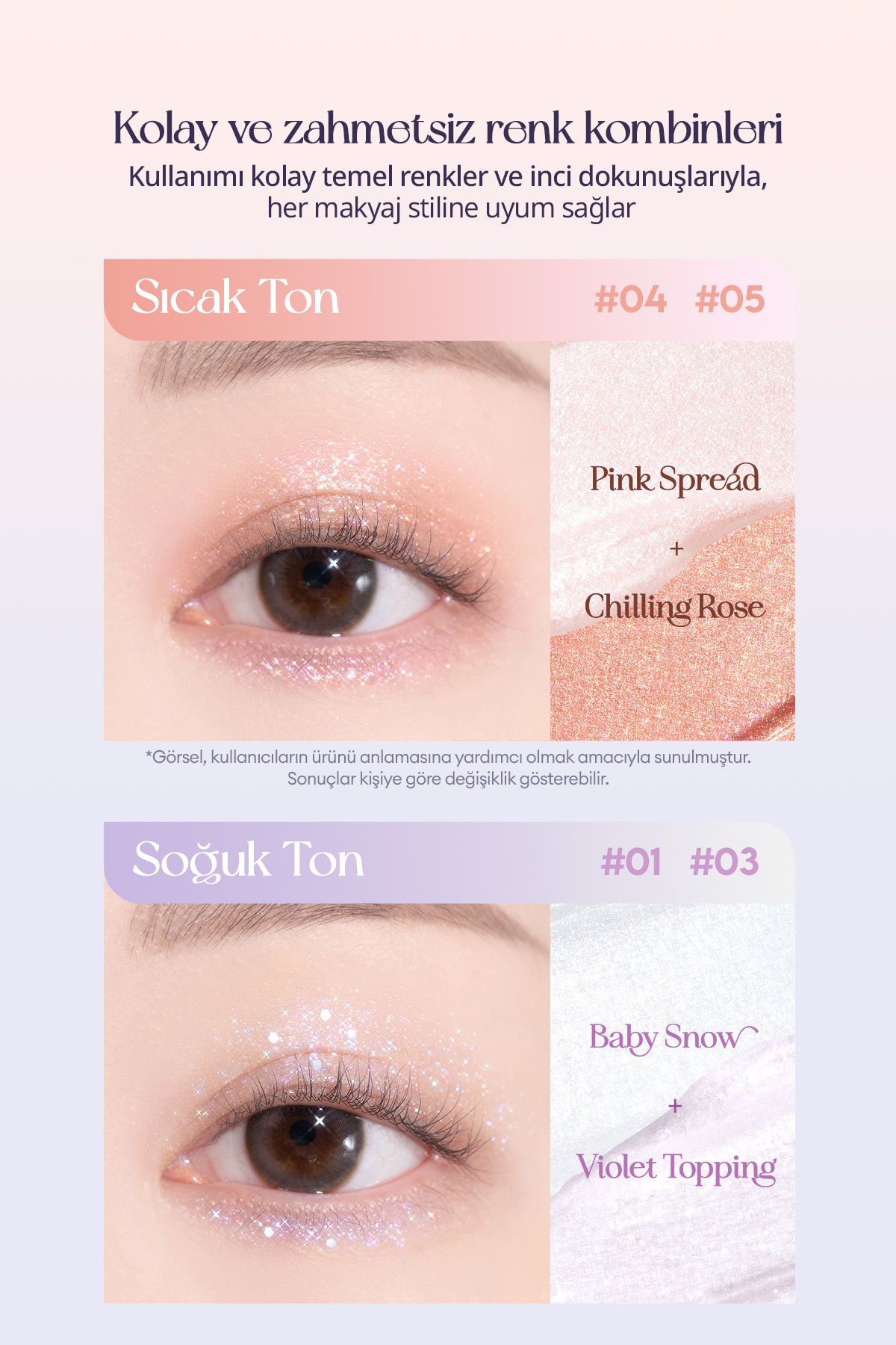 Işıltılı ve Şeffaf Likit Glitter CLIO Moon Glass Liquid Glitter Sweet Cloud (05 Chilling Rose)