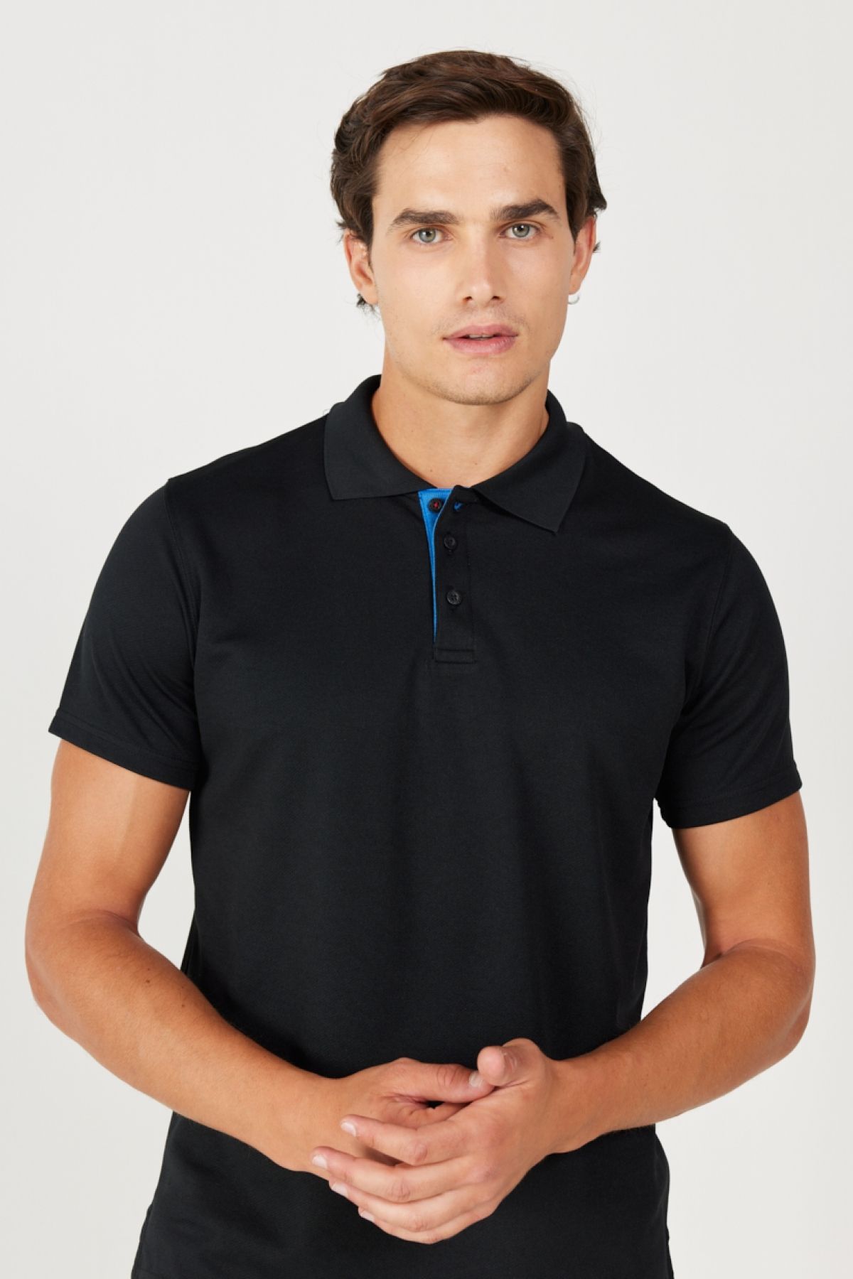 All Terrain Gear Regular Fit Normal Kesim Polo Yaka Siyah Tişört