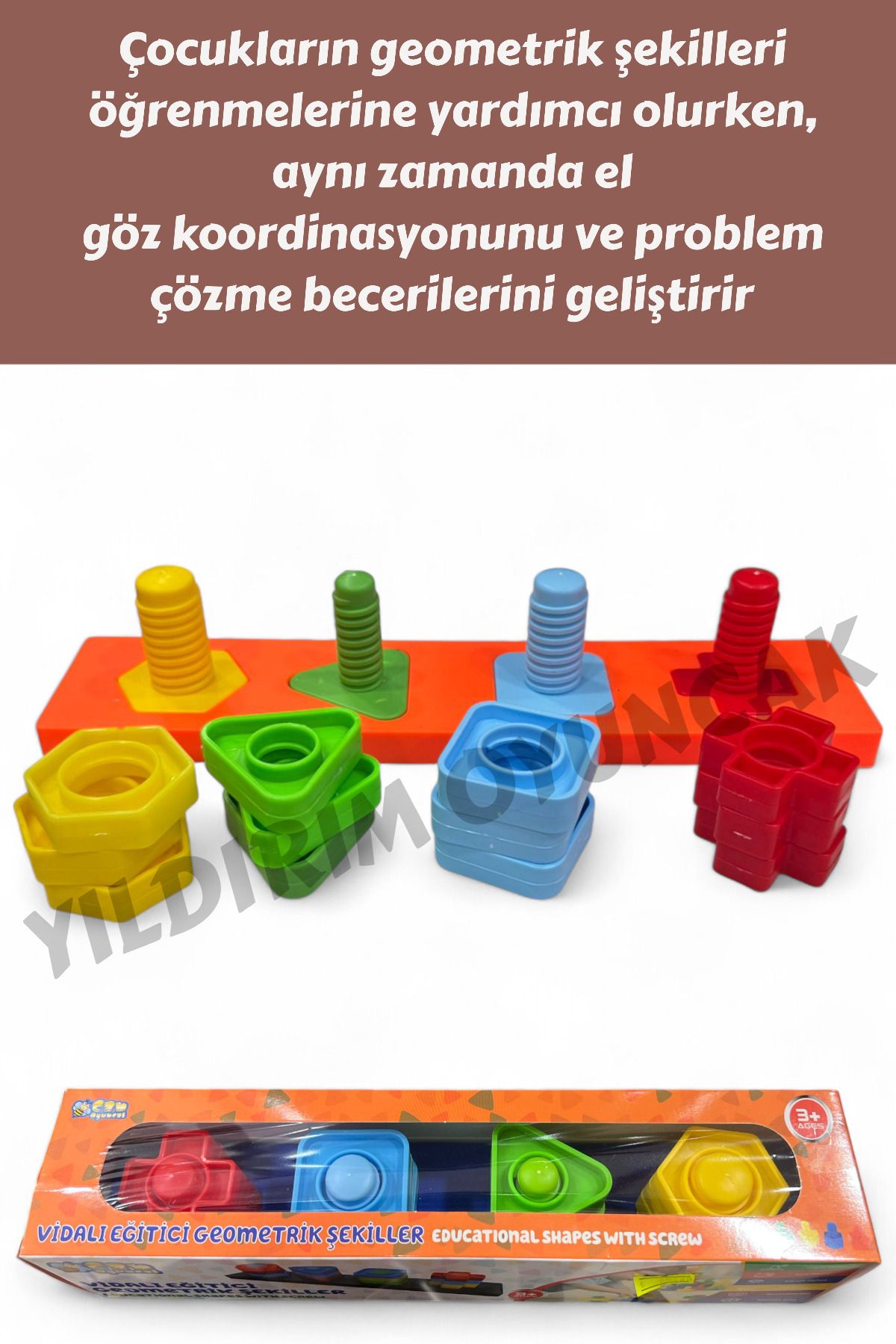 YILDIRIM OYUNCAK VidalıEğitici Geometrik Şeki...