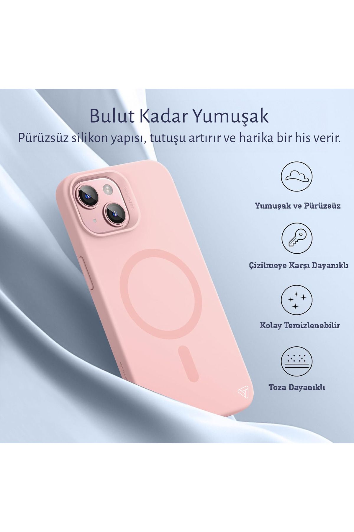 Apple Iphone 13 Pro Uyumlu Lansman Içi Kadife Pembe Renkli Silikon - Lazy Koala Telefon Kılıfı